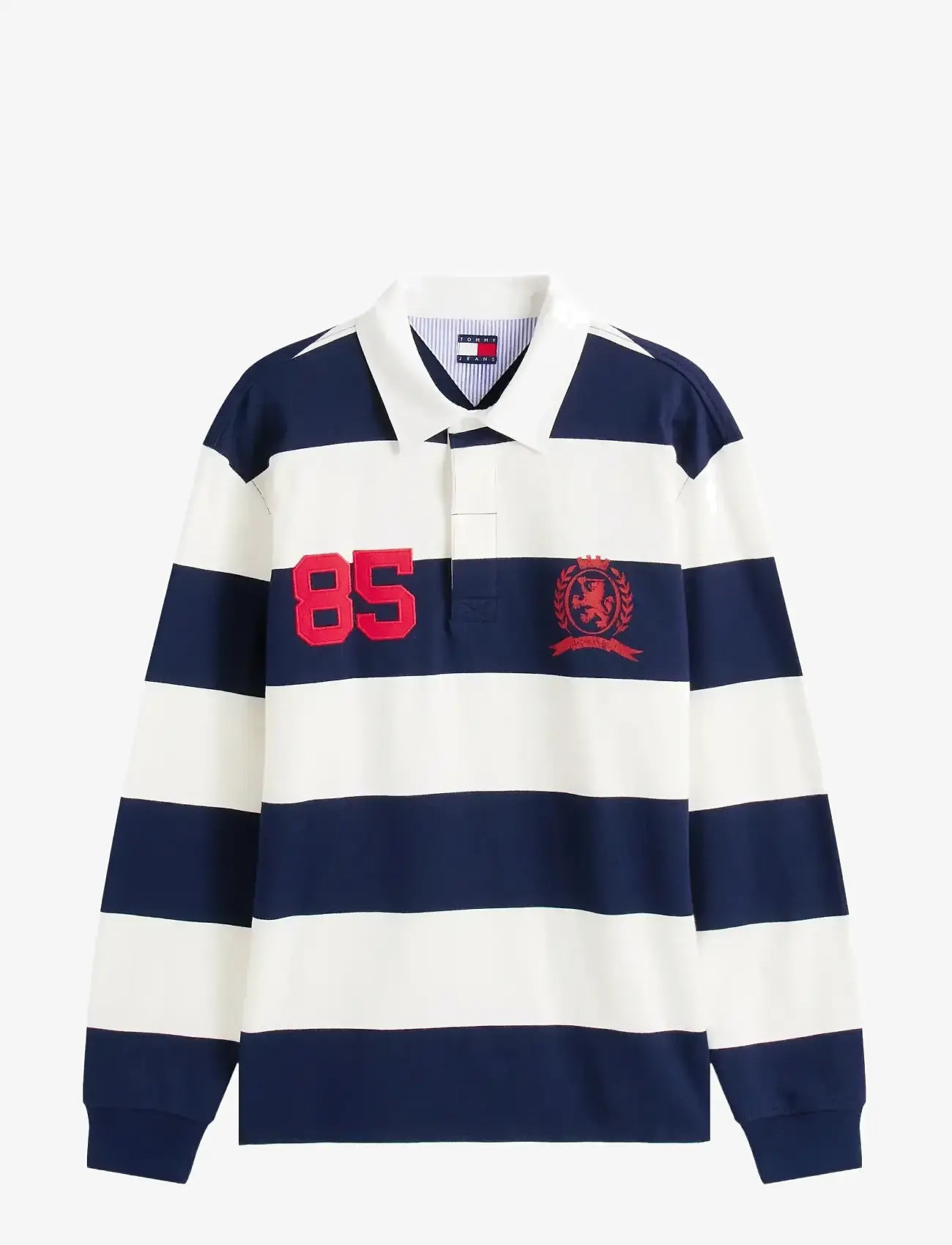 Tommy Jeans - TJM RLX STRIPE RUGBY - langärmelig - dark night navy stripe - 1