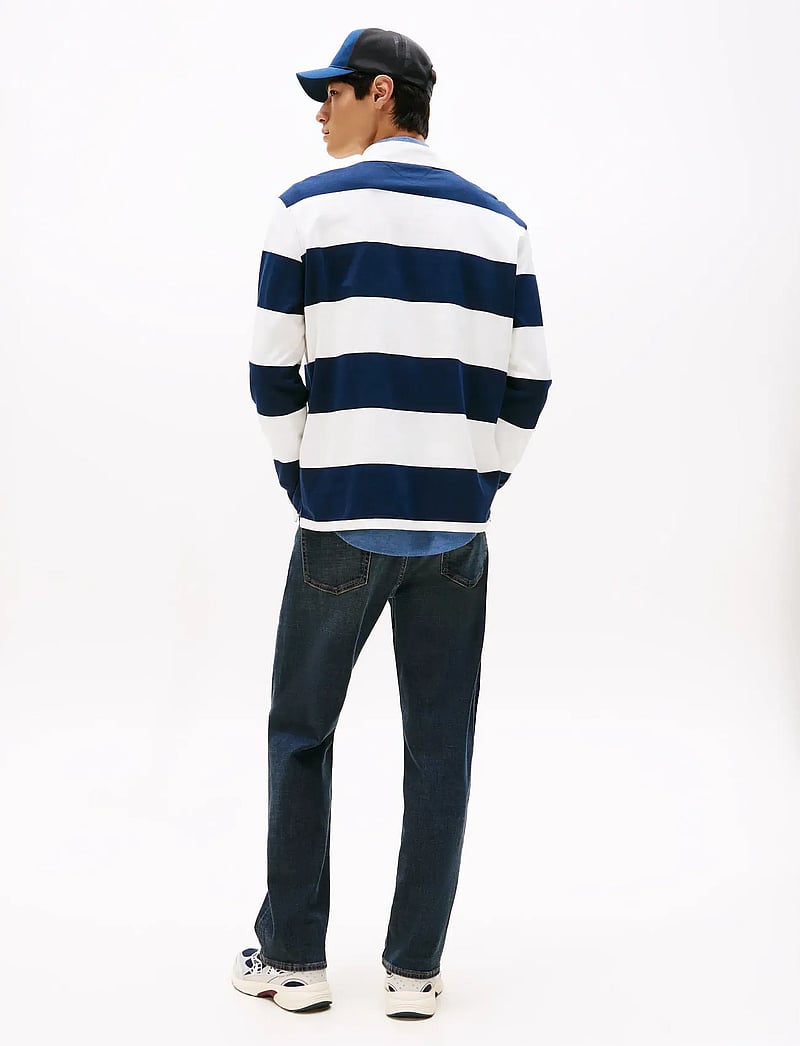 Tommy Jeans - TJM RLX STRIPE RUGBY - langärmelig - dark night navy stripe - 3