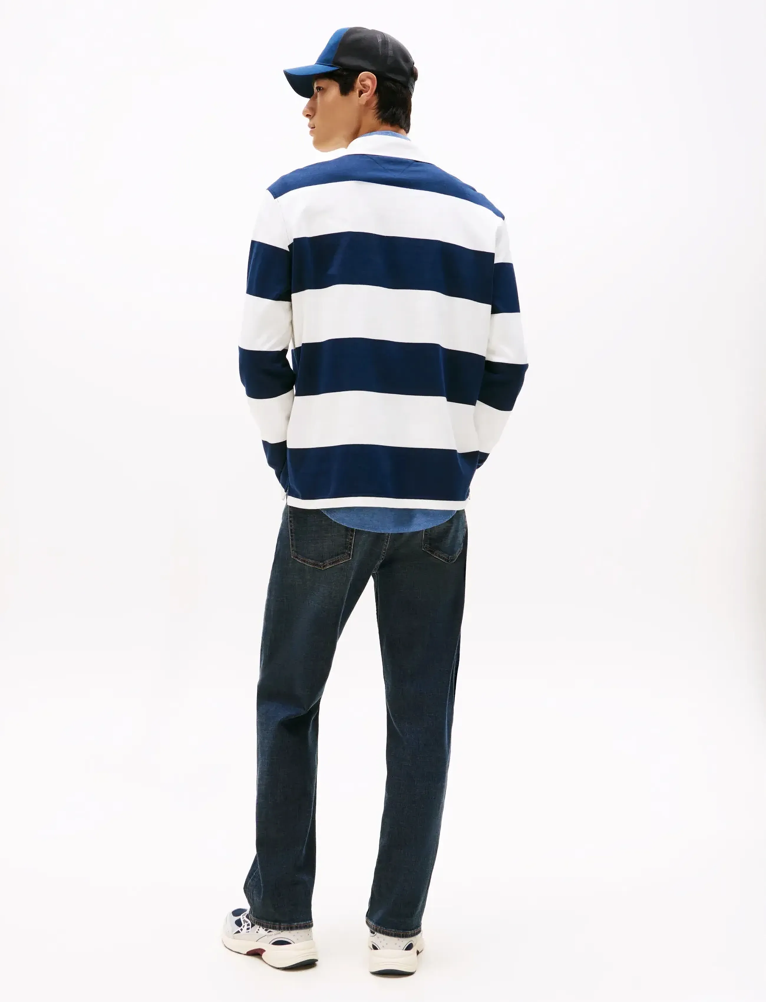 Tommy Jeans - TJM RLX STRIPE RUGBY - langärmelig - dark night navy stripe - 3