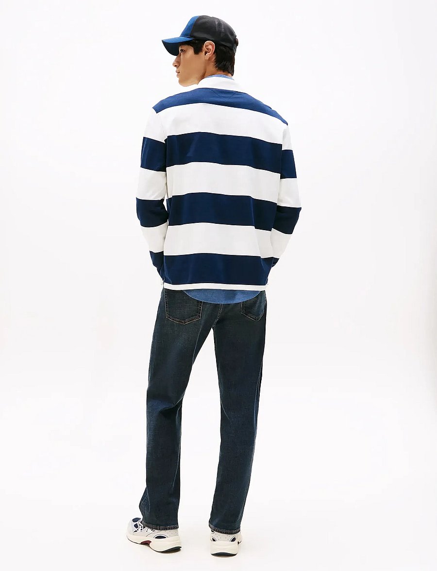 Tommy Jeans - TJM RLX STRIPE RUGBY - langärmelig - dark night navy stripe - 3