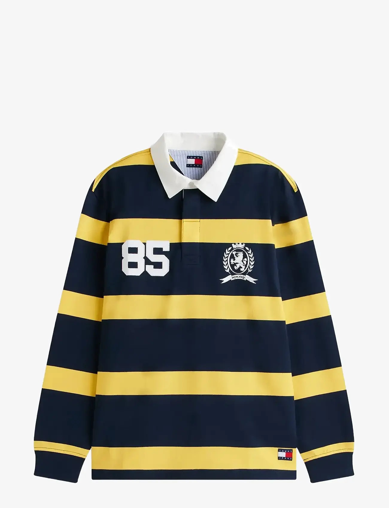 Tommy Jeans - TJM RLX STRIPE RUGBY - langærmede poloer - yielding yellow stripe - 1