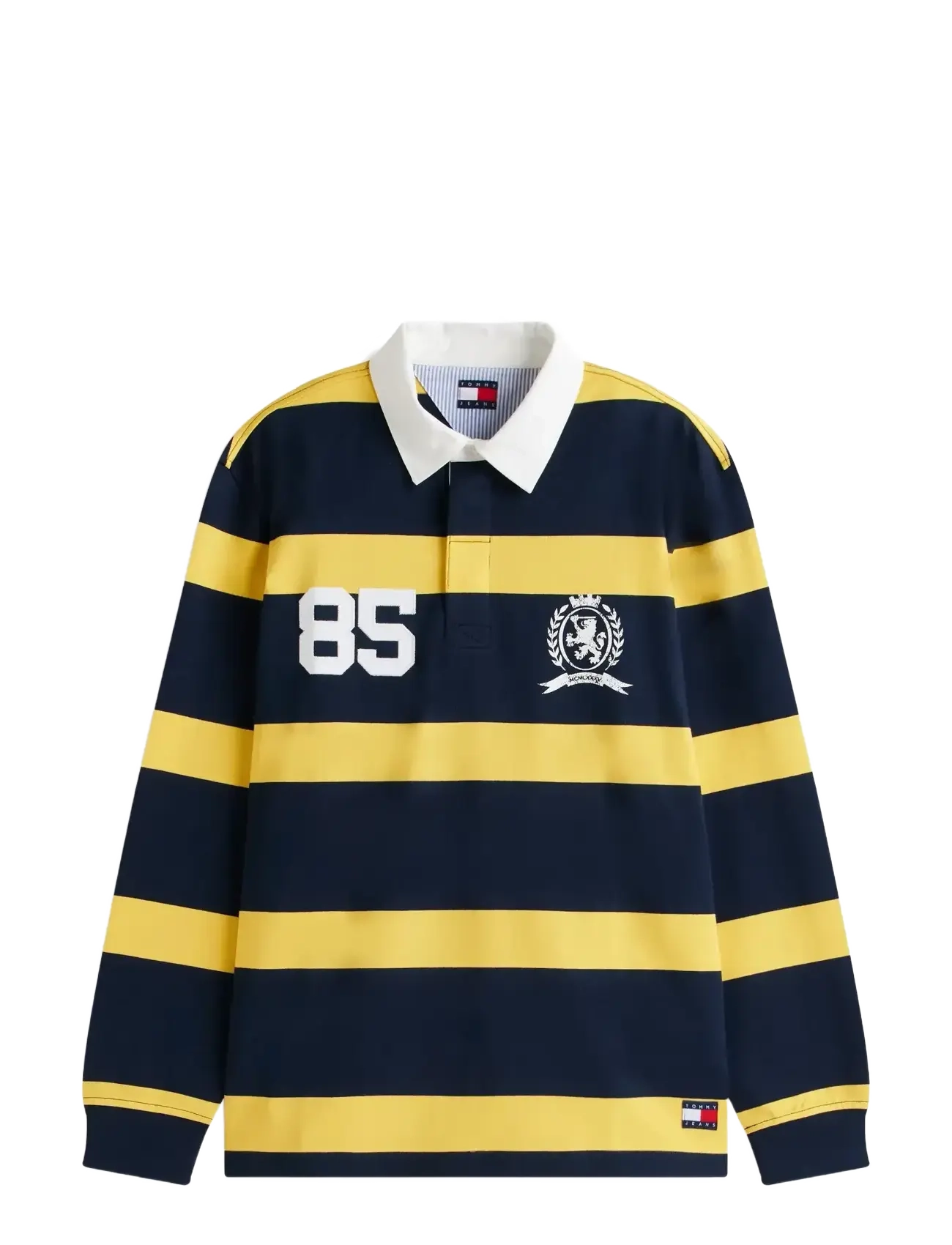 Tommy Jeans TJM RLX STRIPE RUGBY - Pikéer - YIELDING YELLOW STRIPE / multi