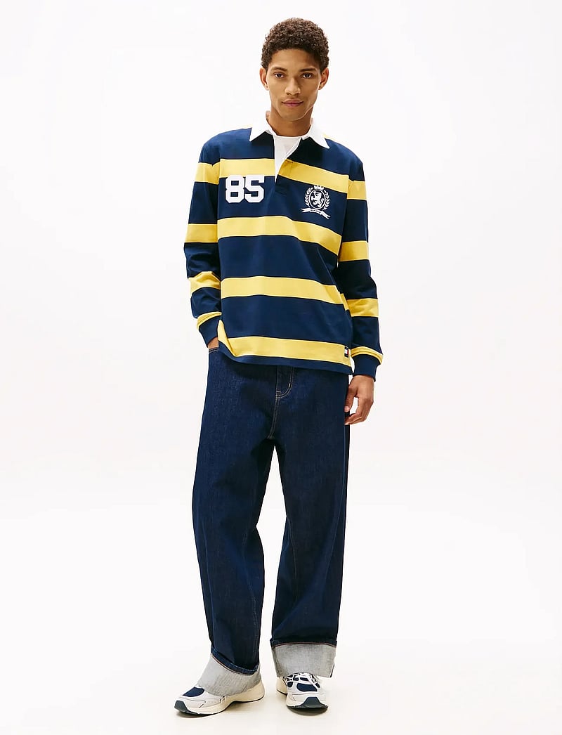 Tommy Jeans - TJM RLX STRIPE RUGBY - langärmelig - yielding yellow stripe - 2