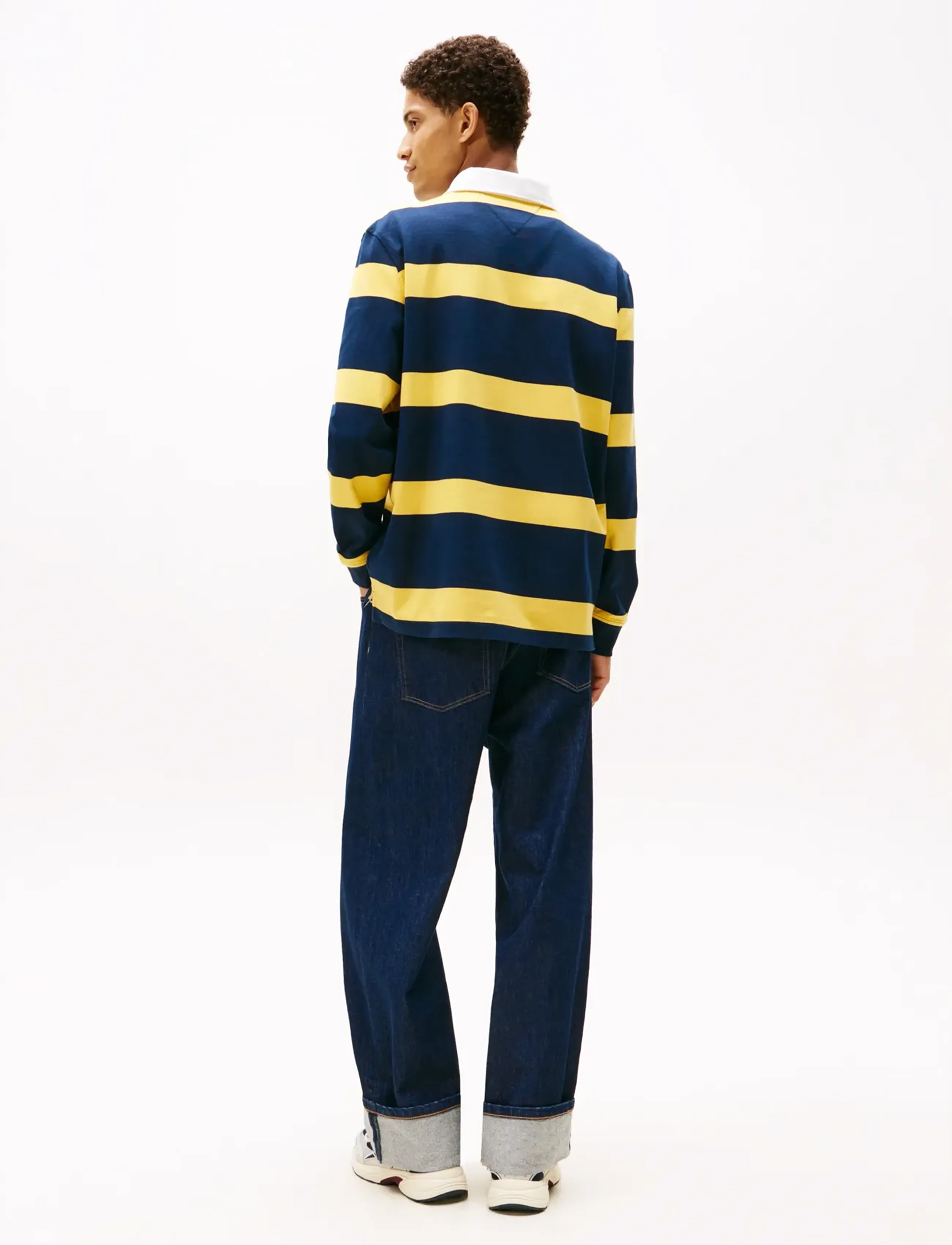 Tommy Jeans - TJM RLX STRIPE RUGBY - långärmade pikéer - yielding yellow stripe - 3