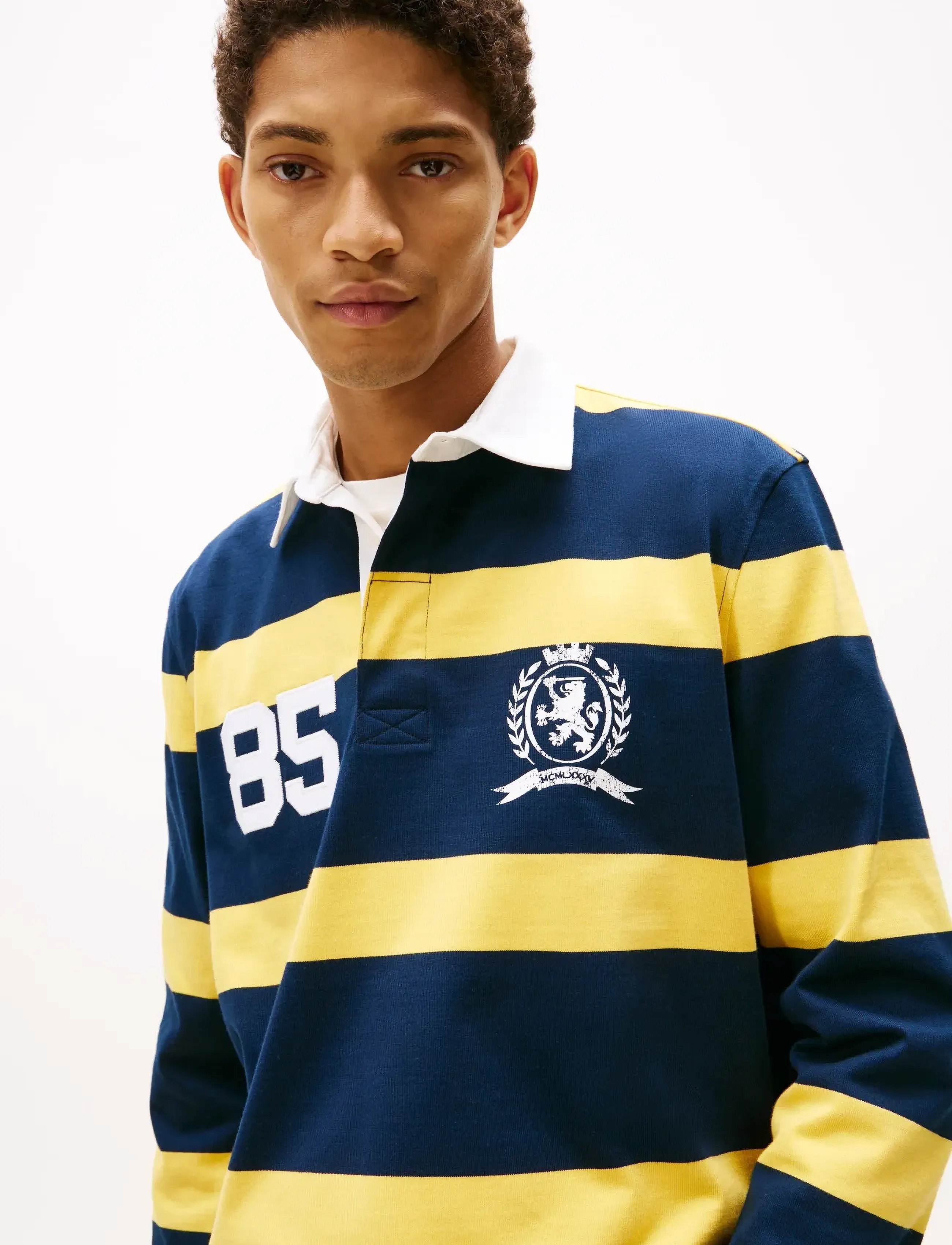 Tommy Jeans - TJM RLX STRIPE RUGBY - långärmade pikéer - yielding yellow stripe - 4