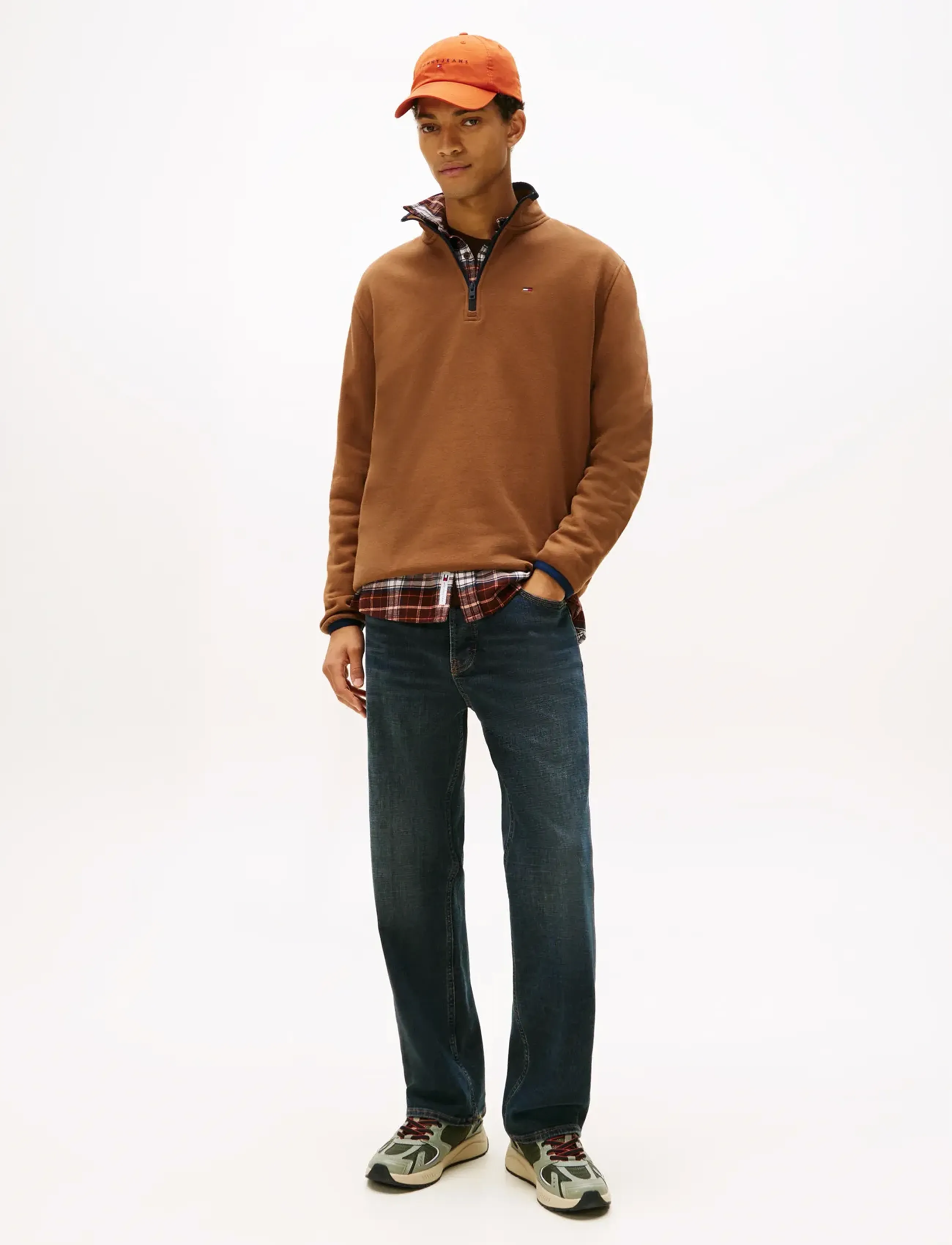 Tommy Jeans - TJM REG S FLAG ENTRY FLEECE EXT - pulls en tissu peluche - pecan nut - 2