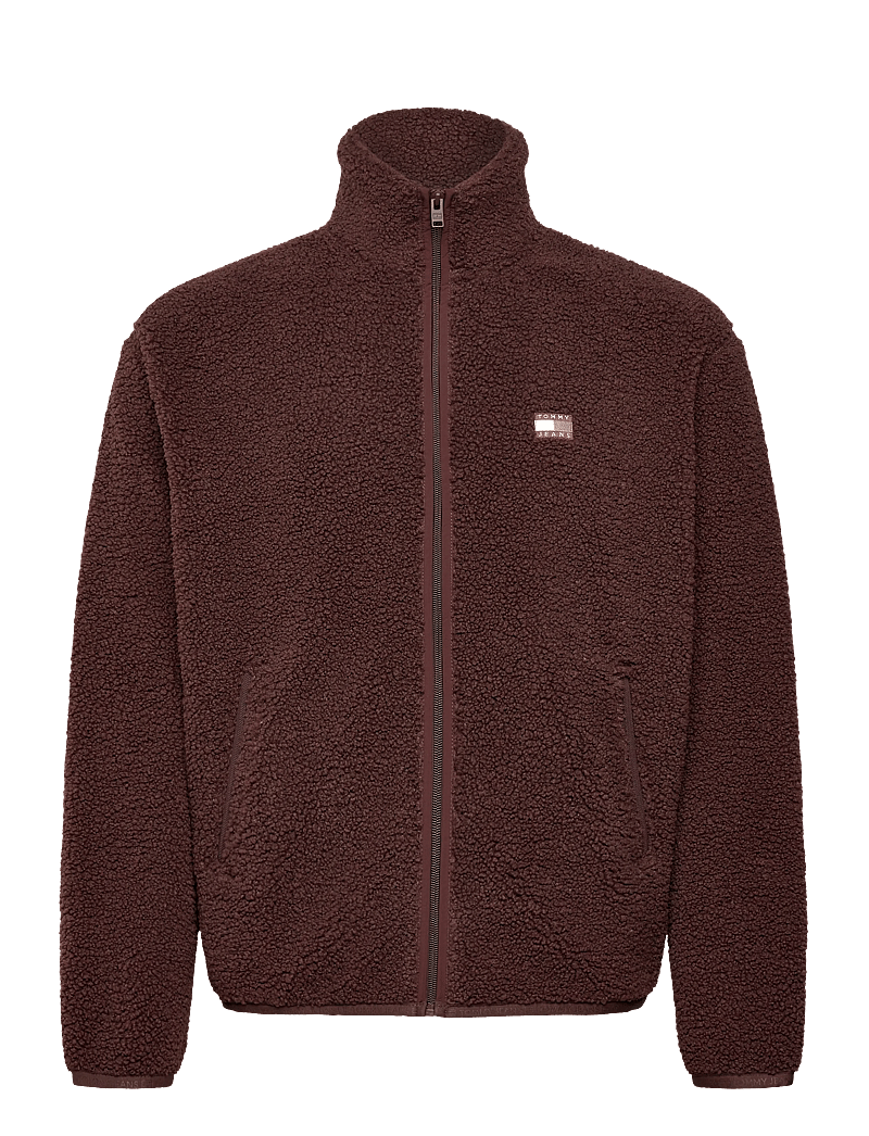 Tommy Jeans - TJM RLX BADGE FZ TEDDY - teddytröjor - rich brown - 1