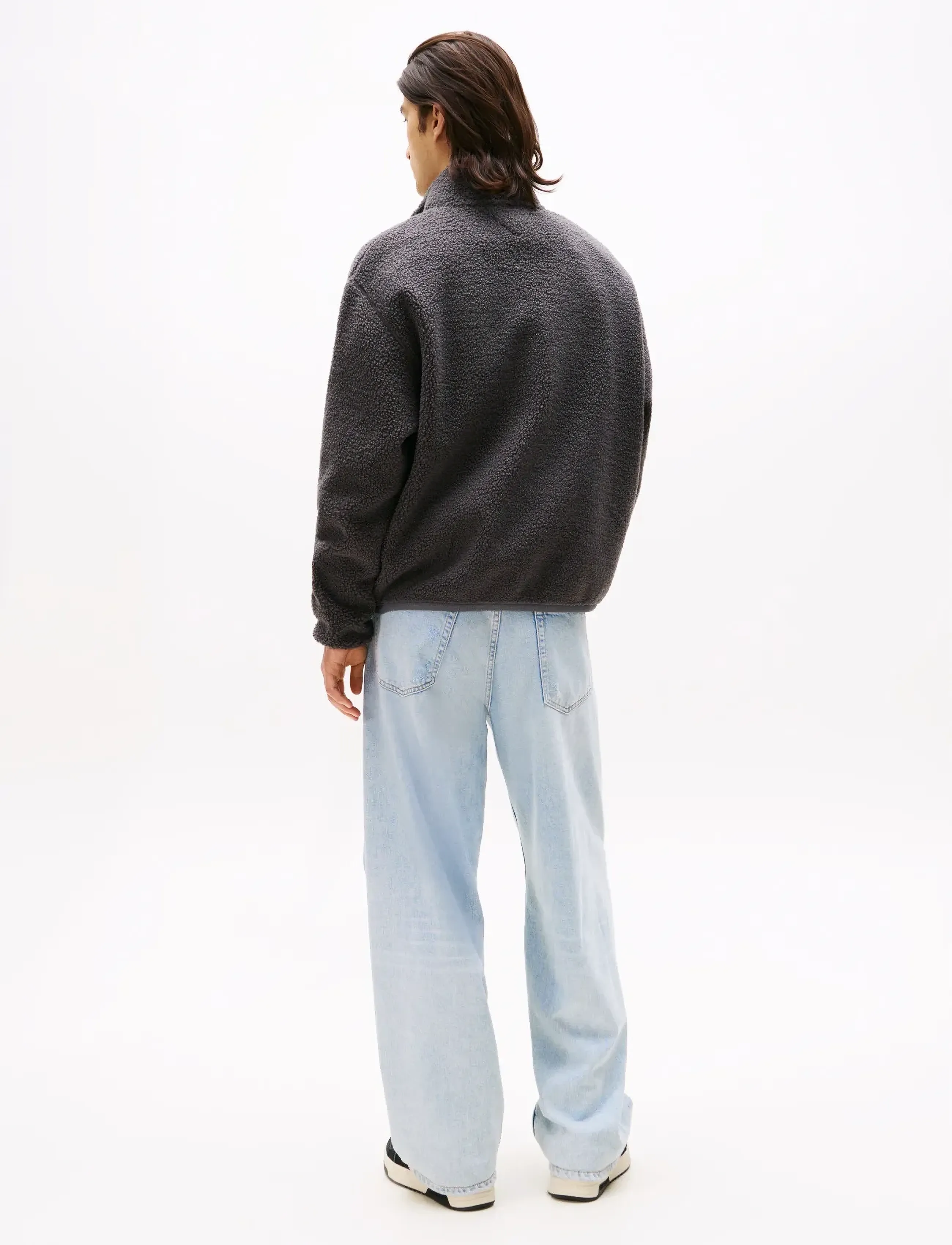 Tommy Jeans - TJM RLX BADGE FZ TEDDY - fleece-pullover - washed black - 3