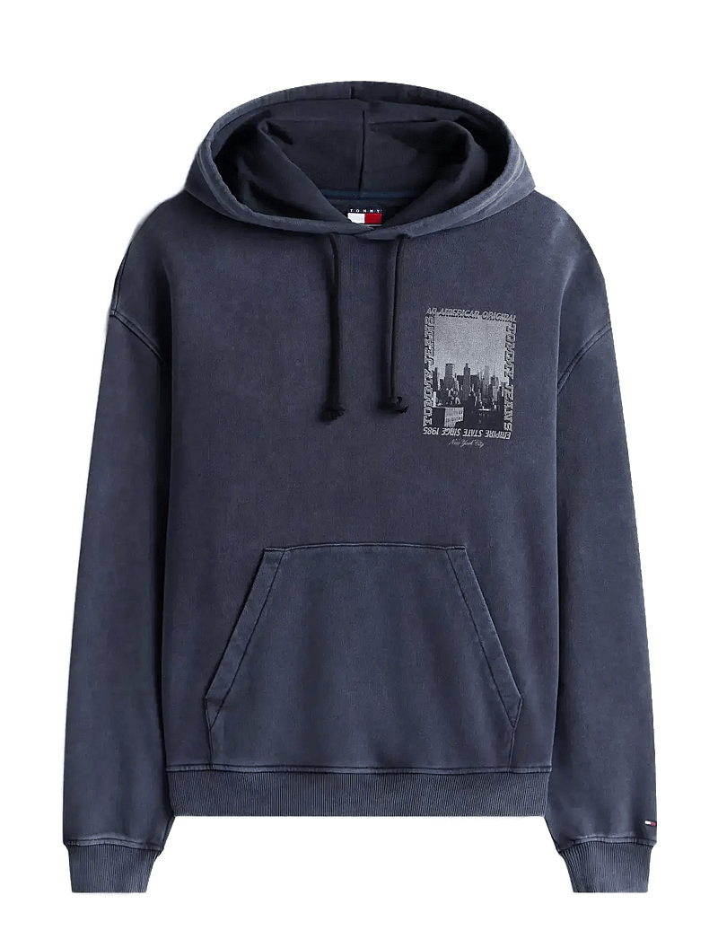 Tommy Jeans - TJM 90S WSHD PHOTO CITY HOOD EXT - hoodies - black - 1