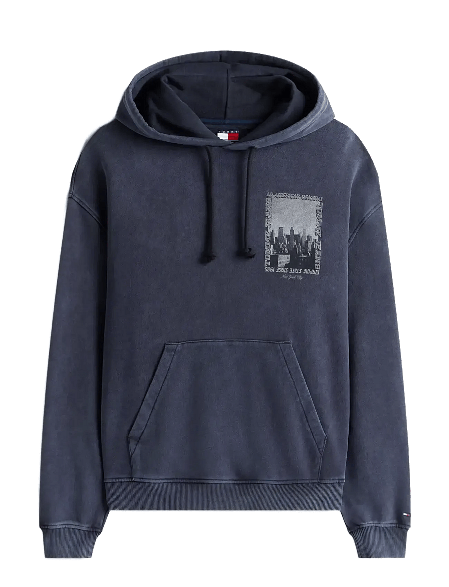 Tommy Jeans - TJM 90S WSHD PHOTO CITY HOOD EXT - kapuutsiga pusad - black - 1