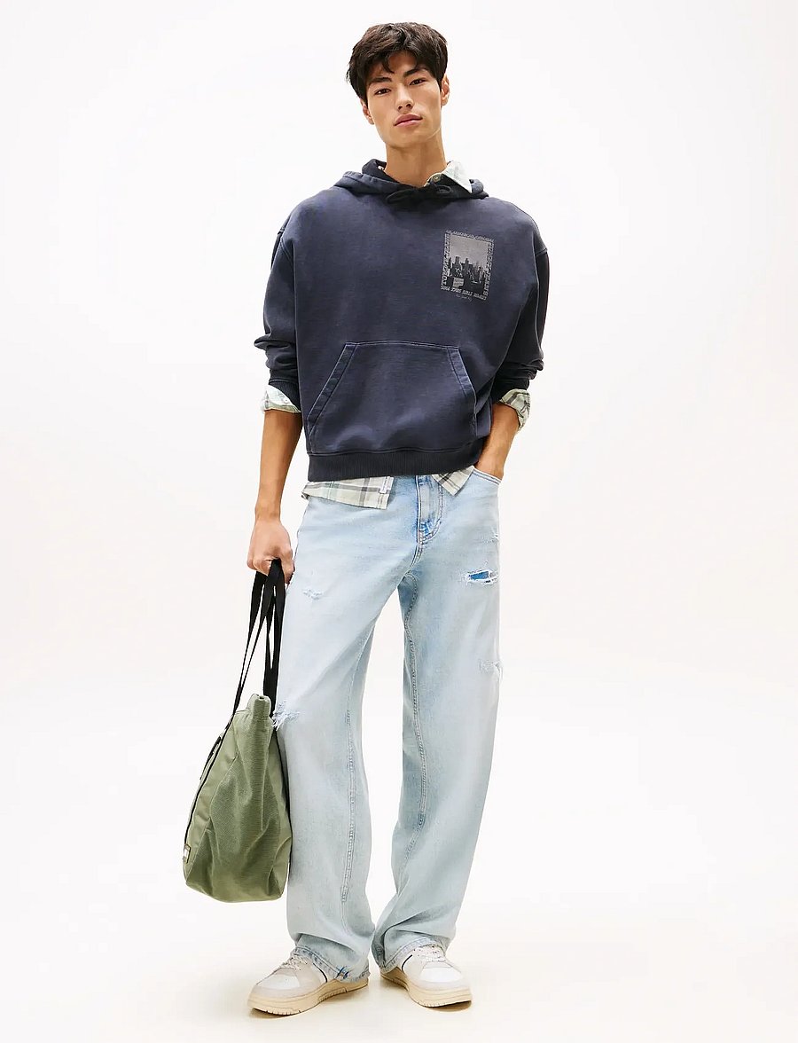 Tommy Jeans - TJM 90S WSHD PHOTO CITY HOOD EXT - kapuutsiga pusad - black - 2