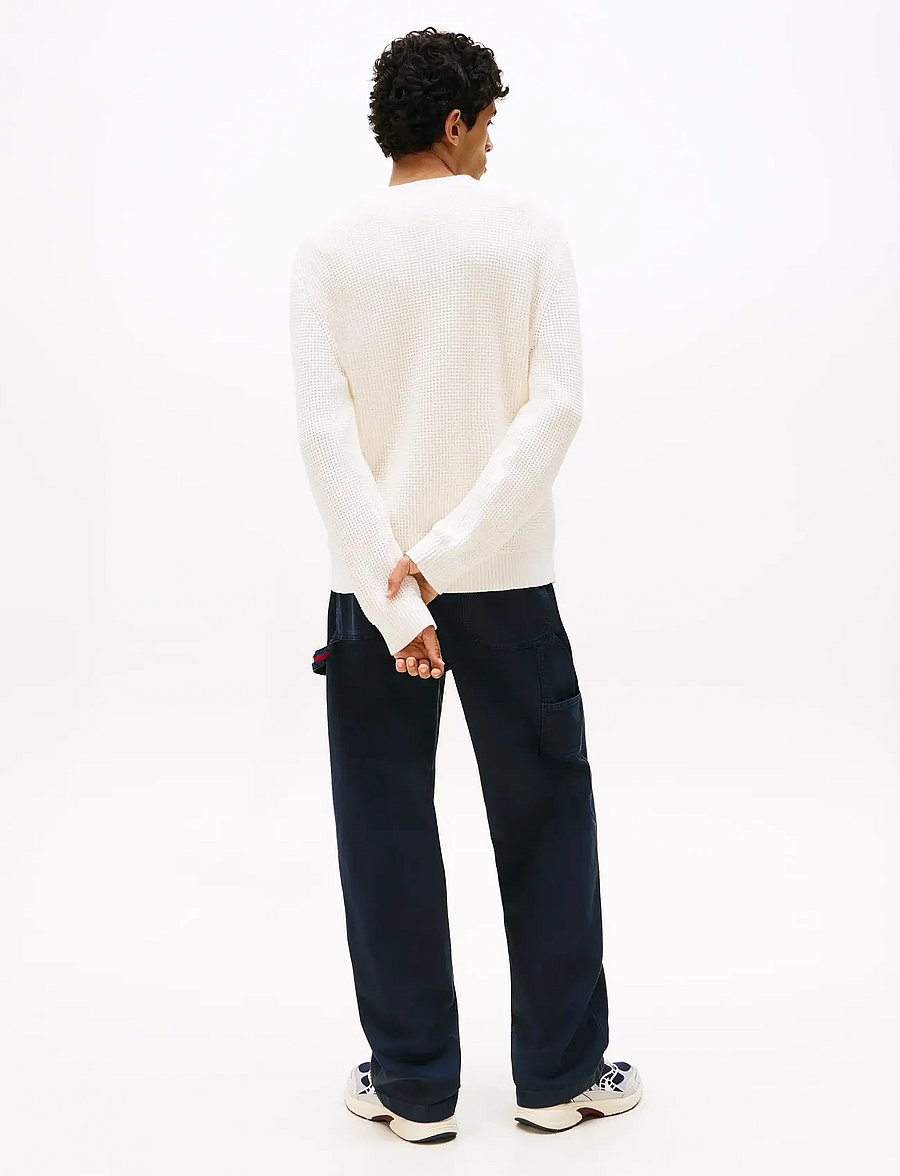 Tommy Jeans - TJM REG SCRIPT CHUNKY SWEAT - rundhals - ancient white - 3