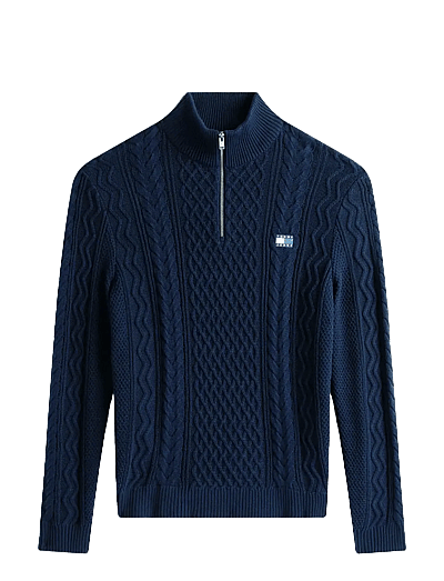 Tjm Slim Badge Cable Qrtr Zip - Half Zip-TrøJer