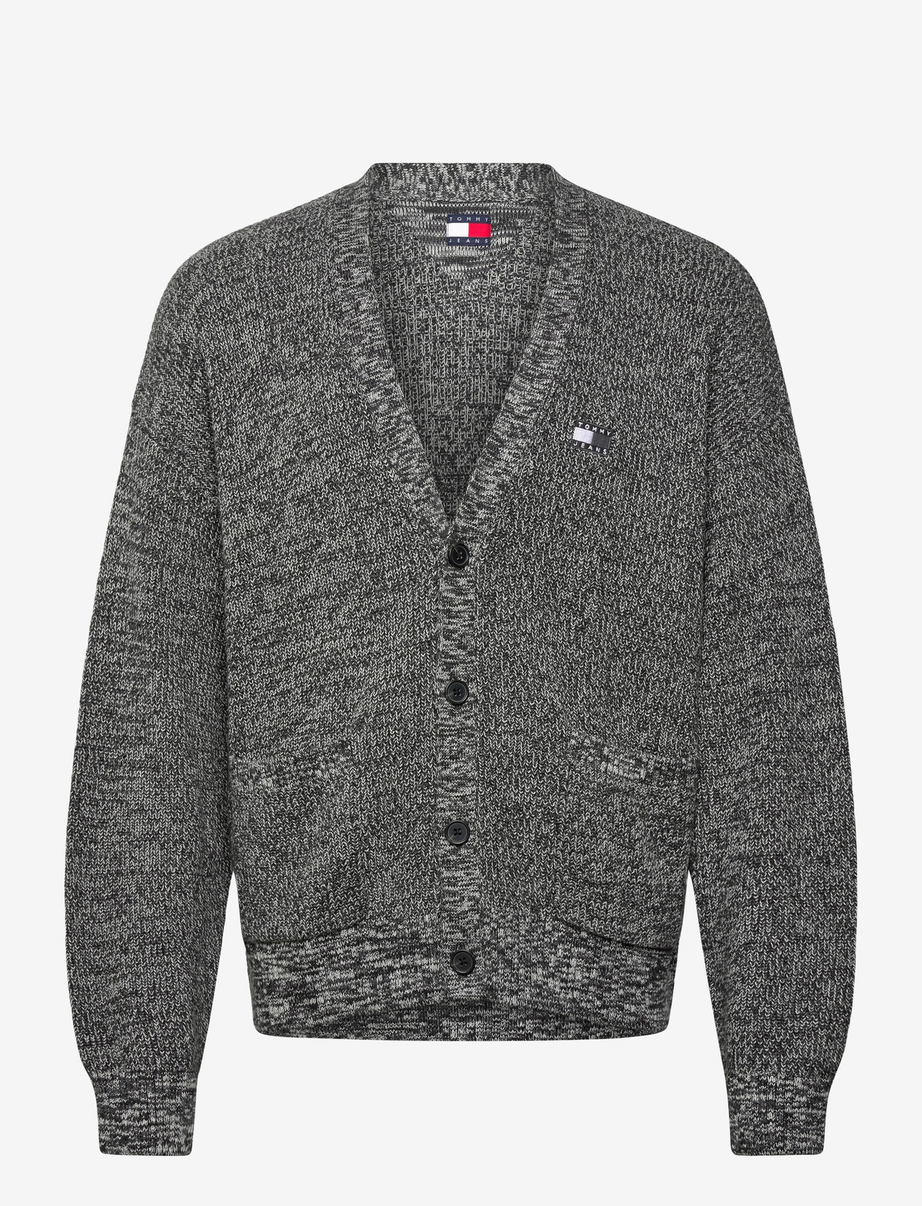 Tommy Jeans - TJM RLX BADGE MULTI TWIST CARDI - cardigans - black - 1