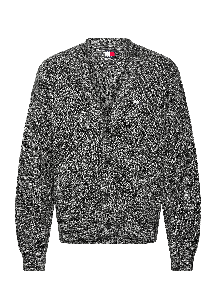 Tommy Jeans - TJM RLX BADGE MULTI TWIST CARDI - kardiganid - black - 1