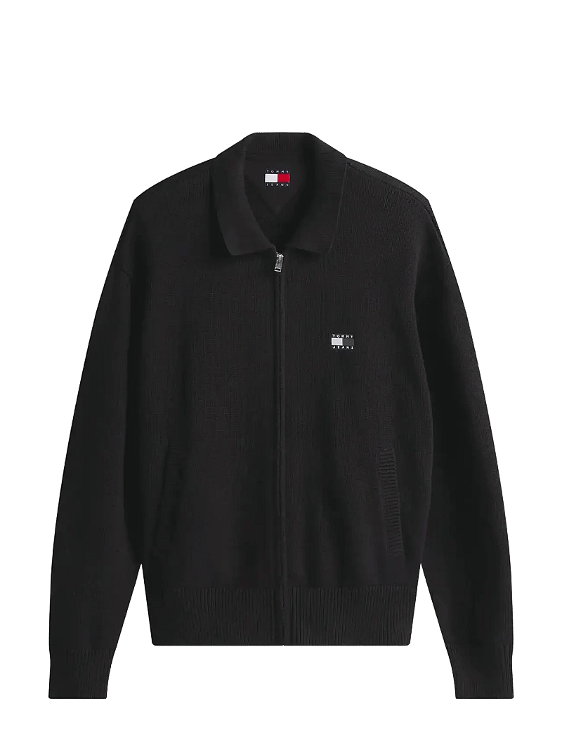 Tommy Jeans - TJM RLX TNL BADGE FZ SWEAT - dressipluusid - black - 1