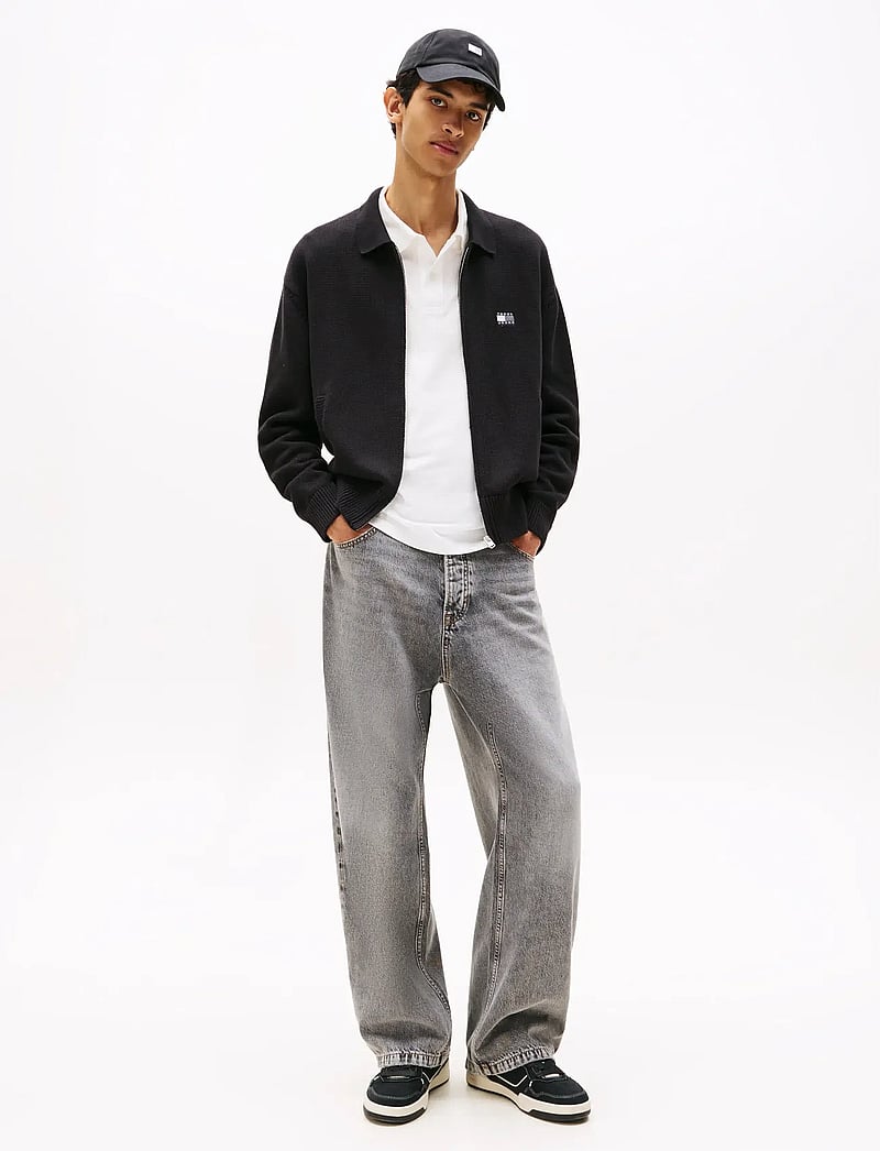 Tommy Jeans - TJM RLX TNL BADGE FZ SWEAT - dressipluusid - black - 2