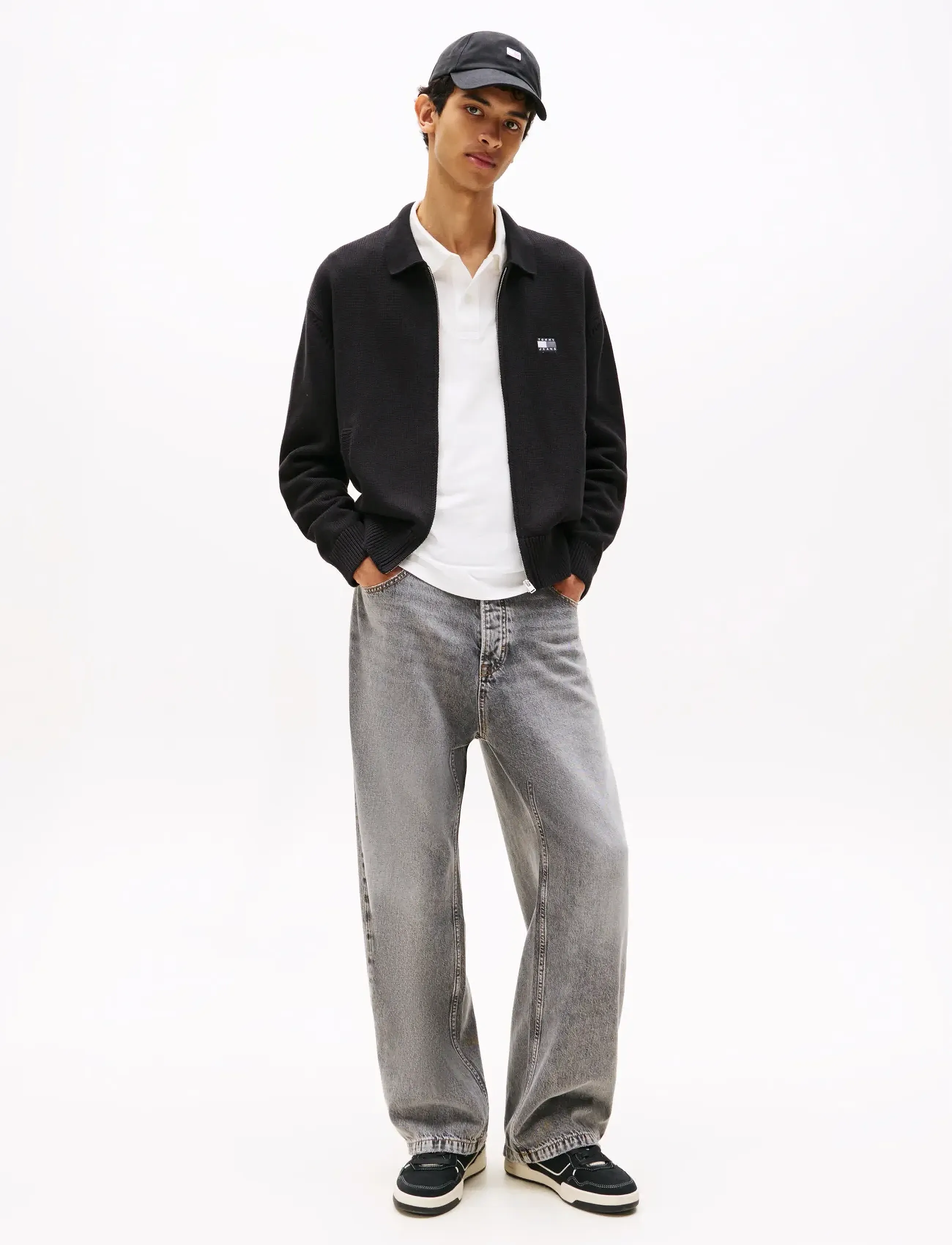 Tommy Jeans - TJM RLX TNL BADGE FZ SWEAT - shop efter stil - black - 2