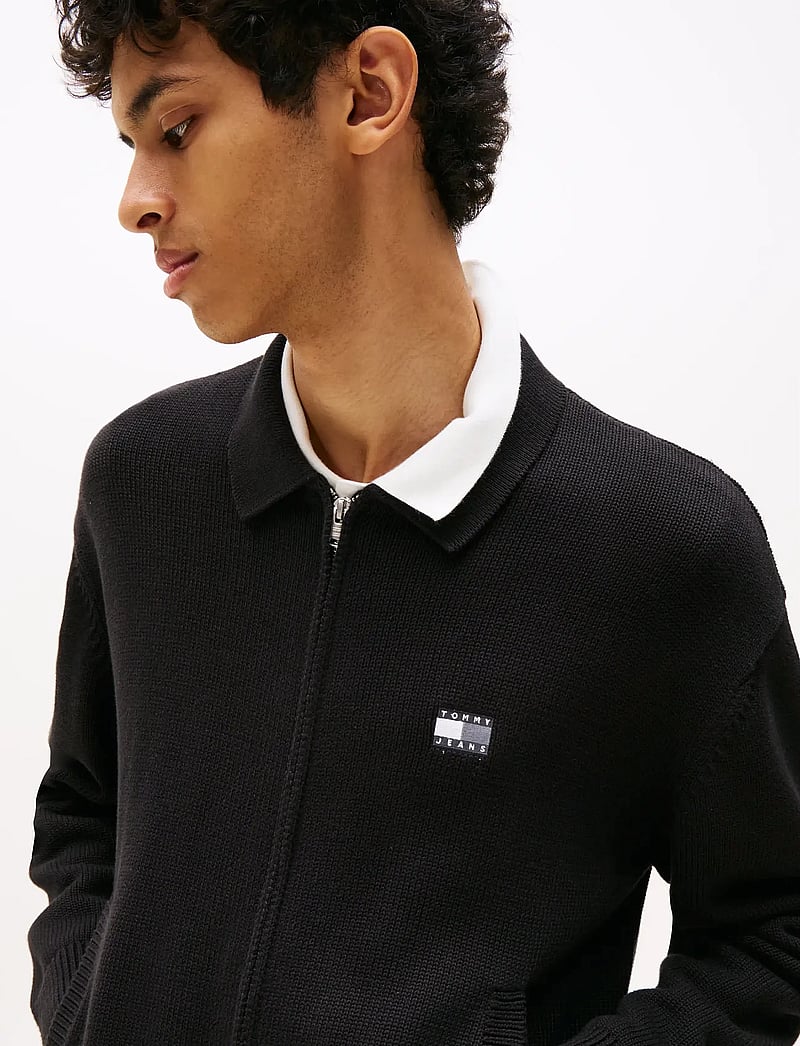 Tommy Jeans - TJM RLX TNL BADGE FZ SWEAT - dressipluusid - black - 4