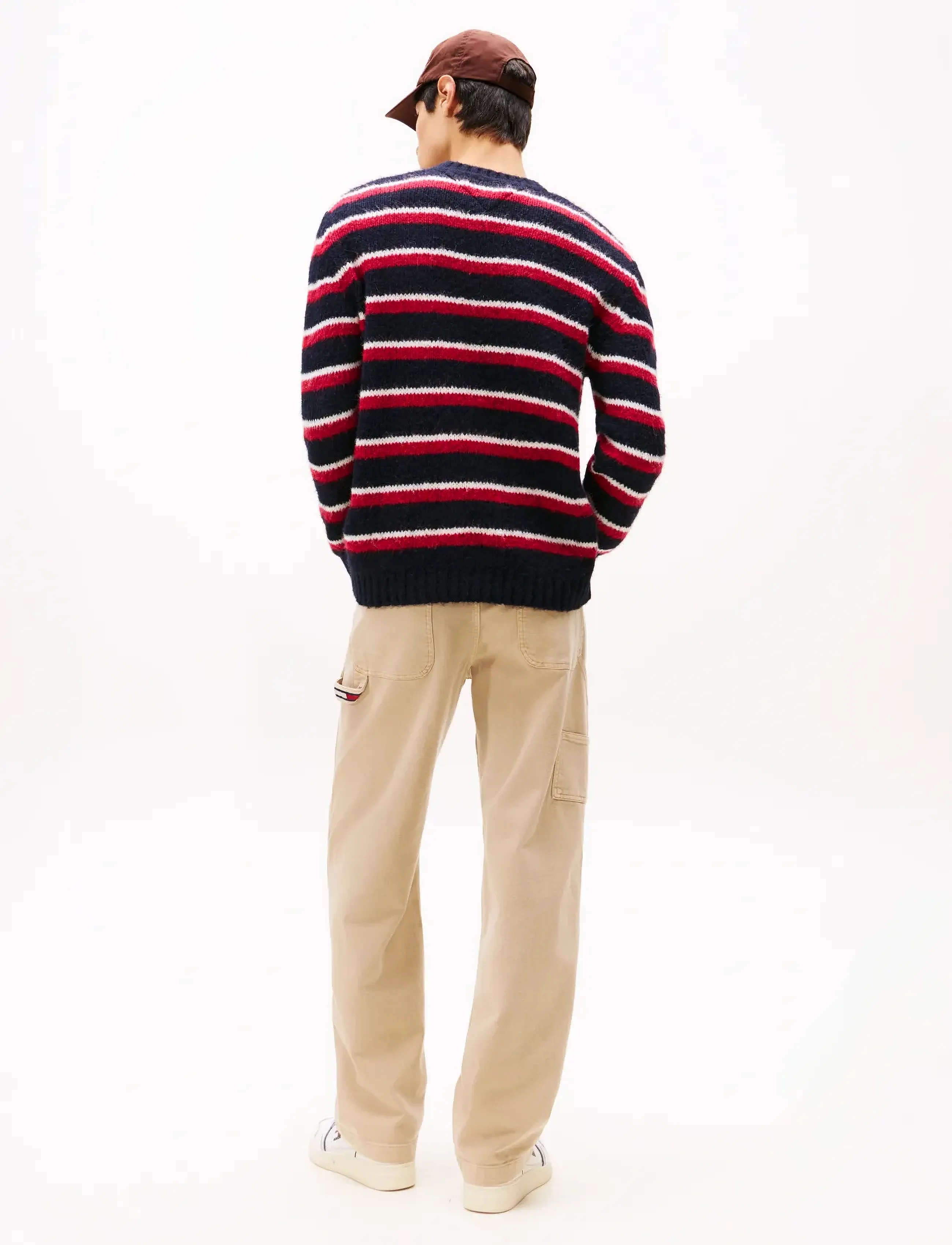 Tommy Jeans - TJM REG BRSHD STRPE BADGE SWEAT - rundhalsad - bohemian rose stripe - 3