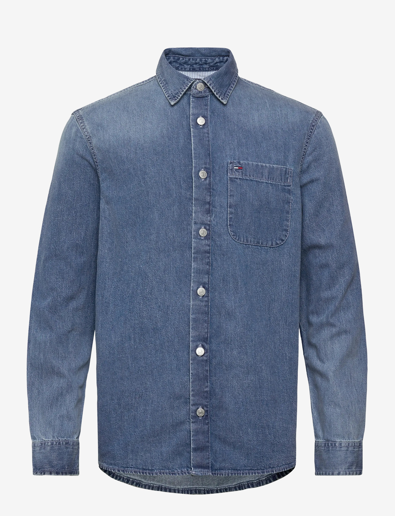Tommy Jeans - LS REGULAR DENIM SHIRT - jeansskjortor - denim medium 01 - 1