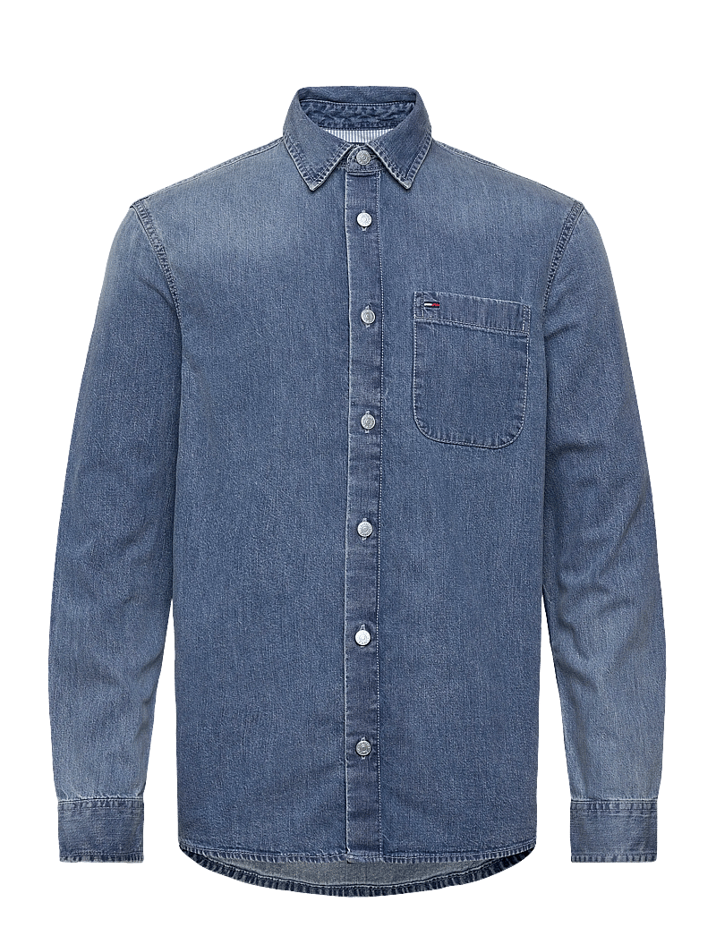 Tommy Jeans - LS REGULAR DENIM SHIRT - jeansskjortor - denim medium 01 - 1