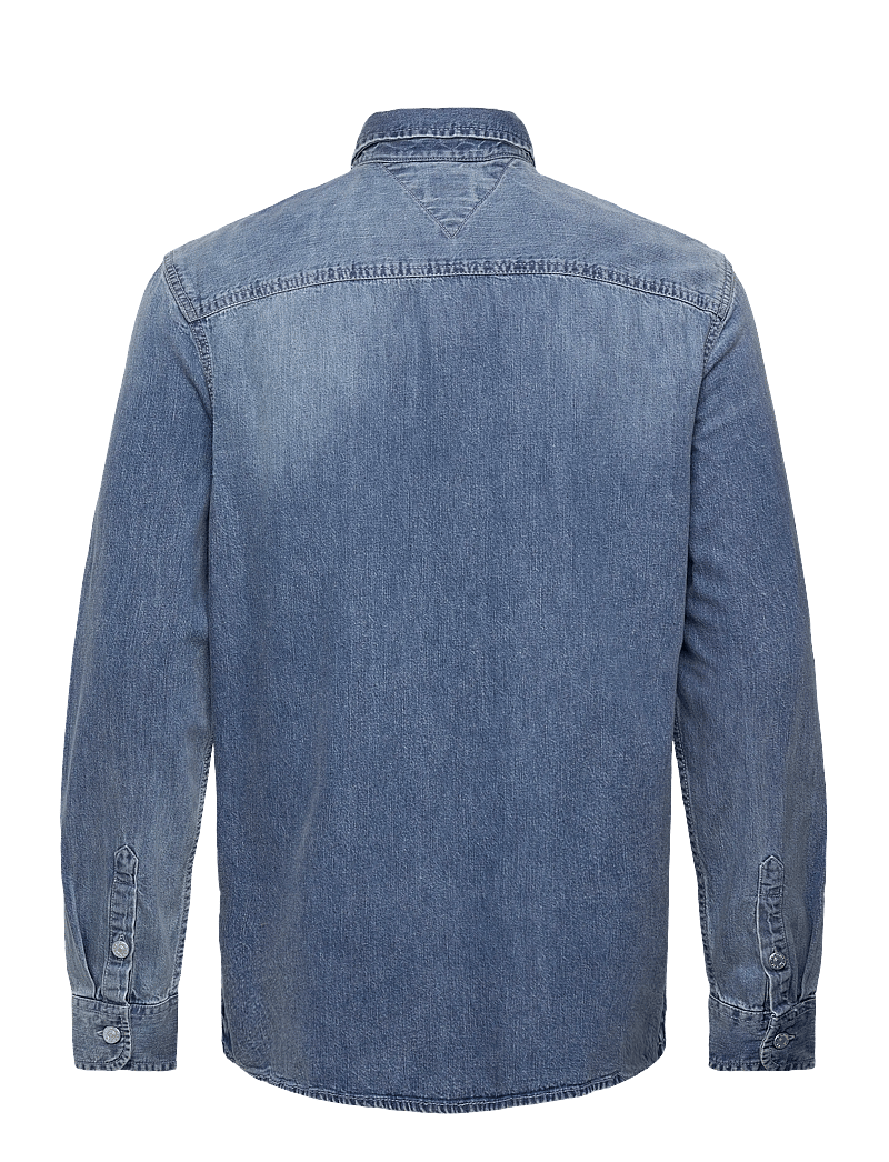Tommy Jeans - LS REGULAR DENIM SHIRT - jeansskjortor - denim medium 01 - 2