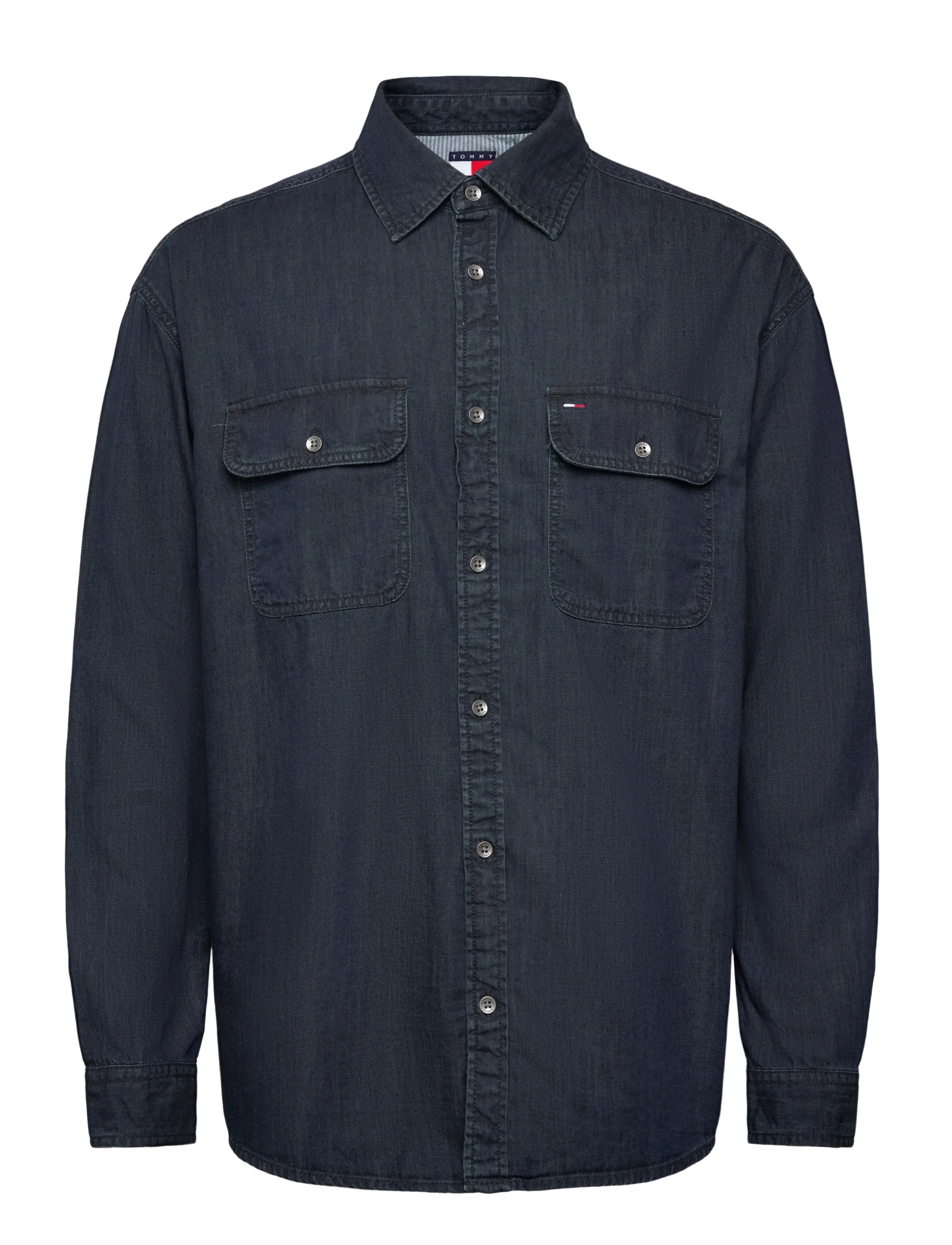 Tommy Jeans LS RELAXED DENIM SHIRT BL BK - Skjorter - DENIM DARK 01 / navy