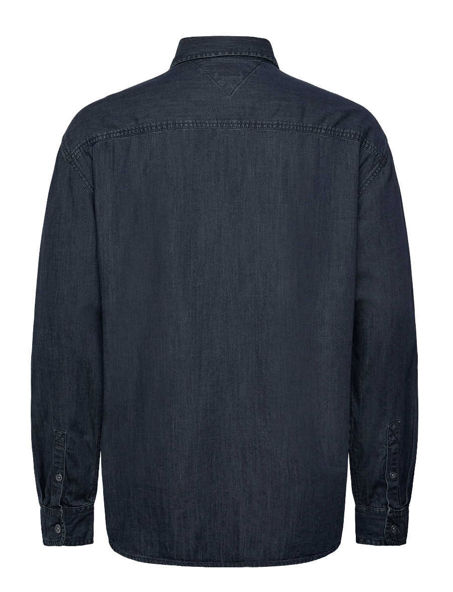 Tommy Jeans - LS RELAXED DENIM SHIRT BL BK - chemises en jean - denim dark 01 - 2