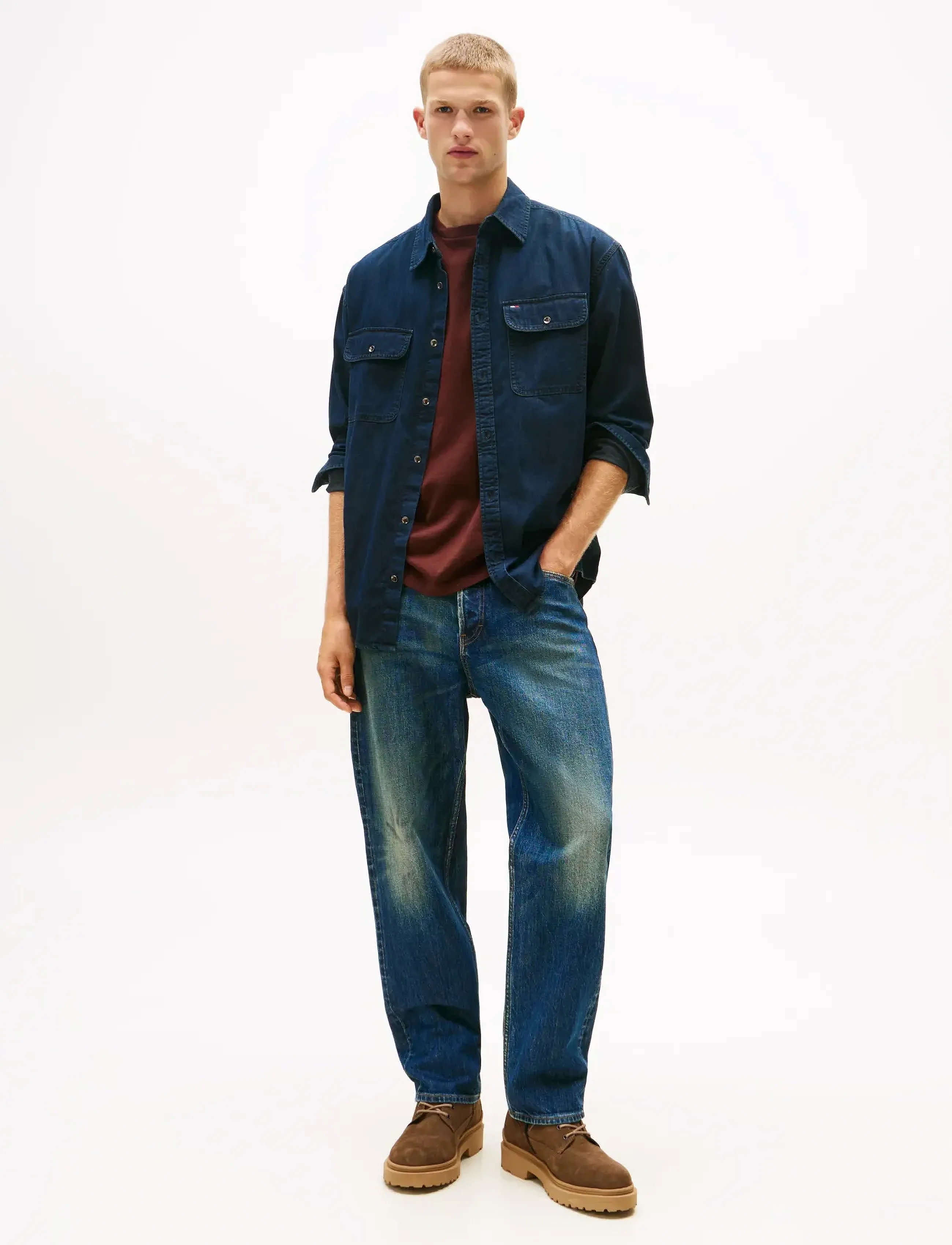 Tommy Jeans - LS RELAXED DENIM SHIRT BL BK - jeanshemden - denim dark 01 - 3