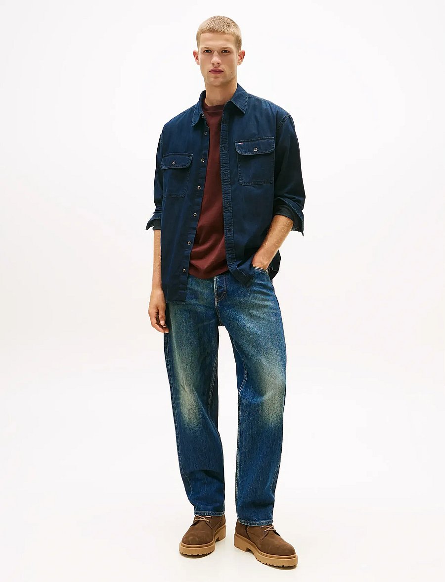 Tommy Jeans - LS RELAXED DENIM SHIRT BL BK - chemises en jean - denim dark 01 - 3