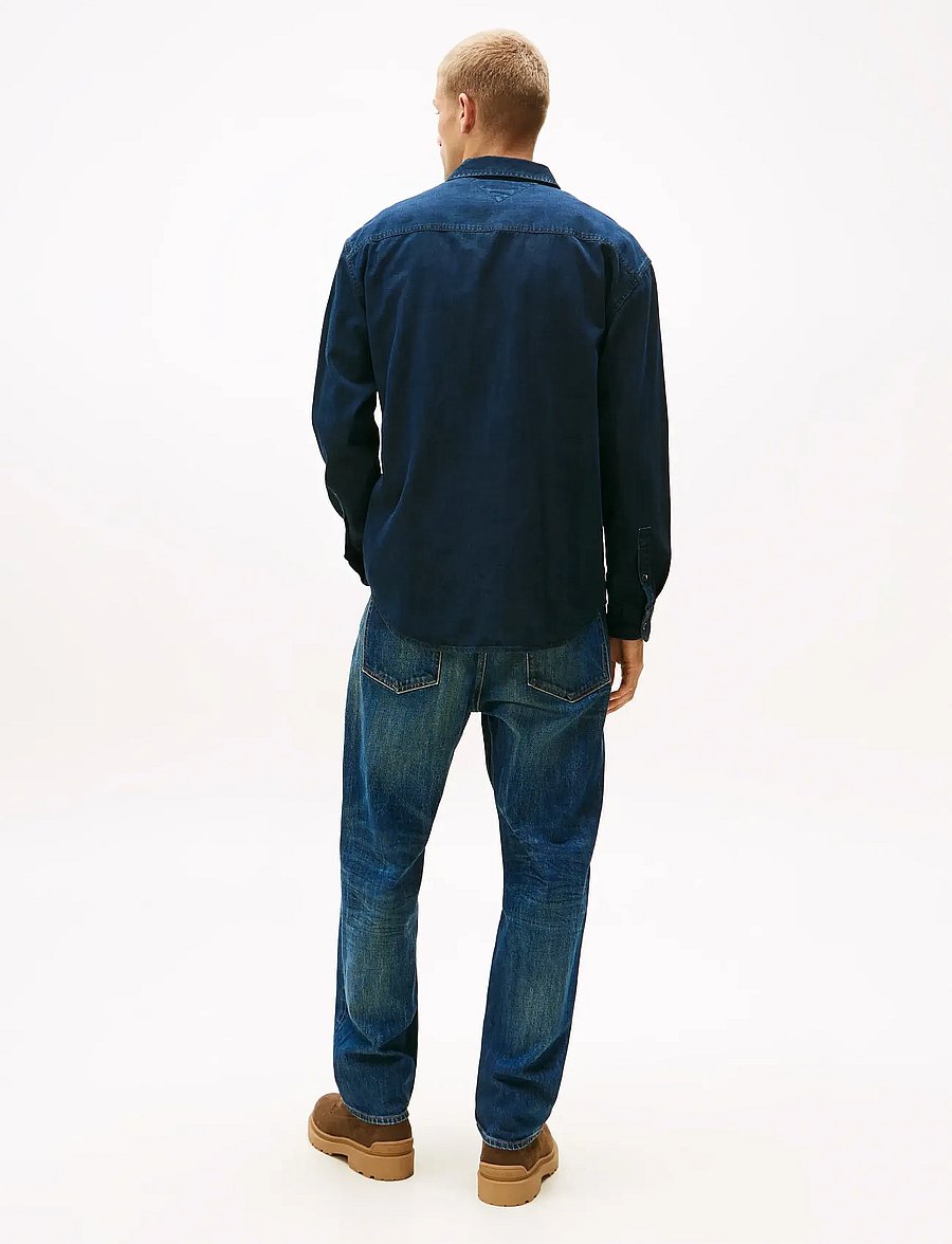 Tommy Jeans - LS RELAXED DENIM SHIRT BL BK - chemises en jean - denim dark 01 - 4