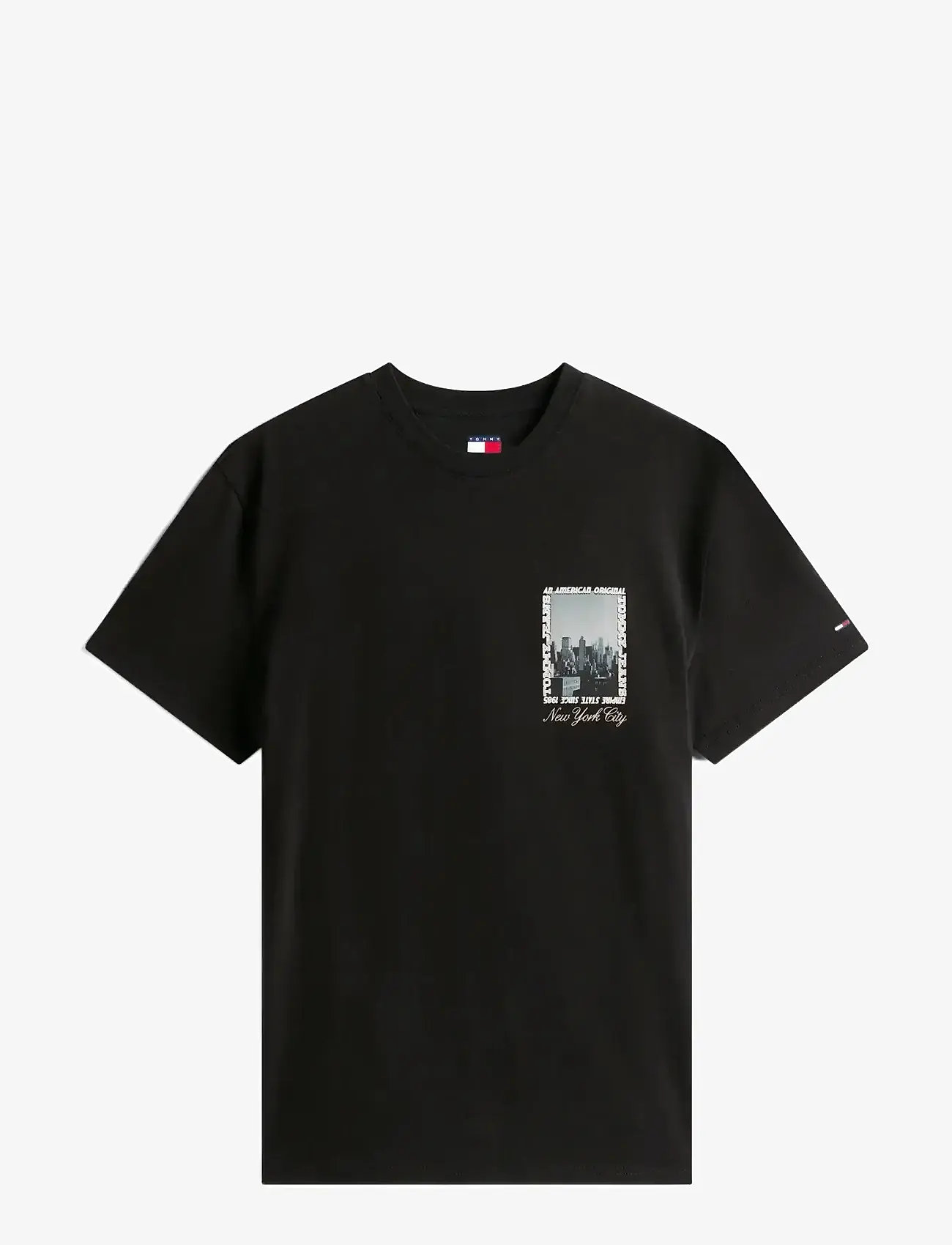 Tommy Jeans - TJM REG PHOTO TEE - kortärmade t-shirts - black - 1