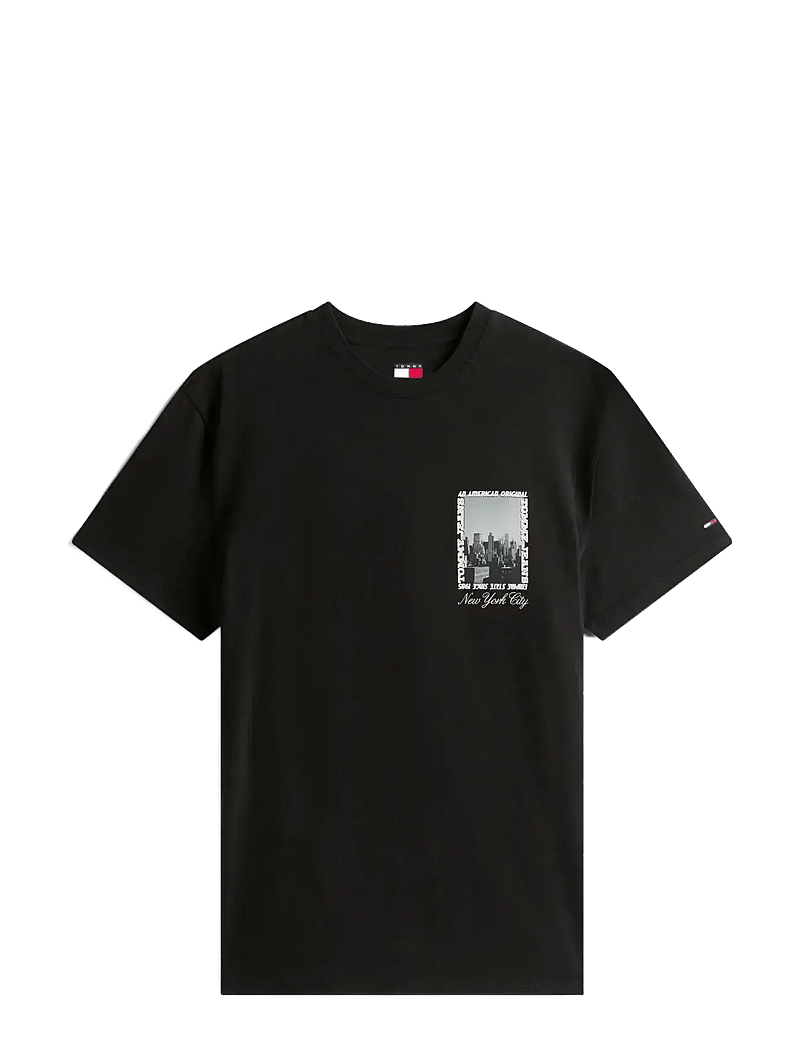 Tommy Jeans - TJM REG PHOTO TEE - kortärmade t-shirts - black - 1