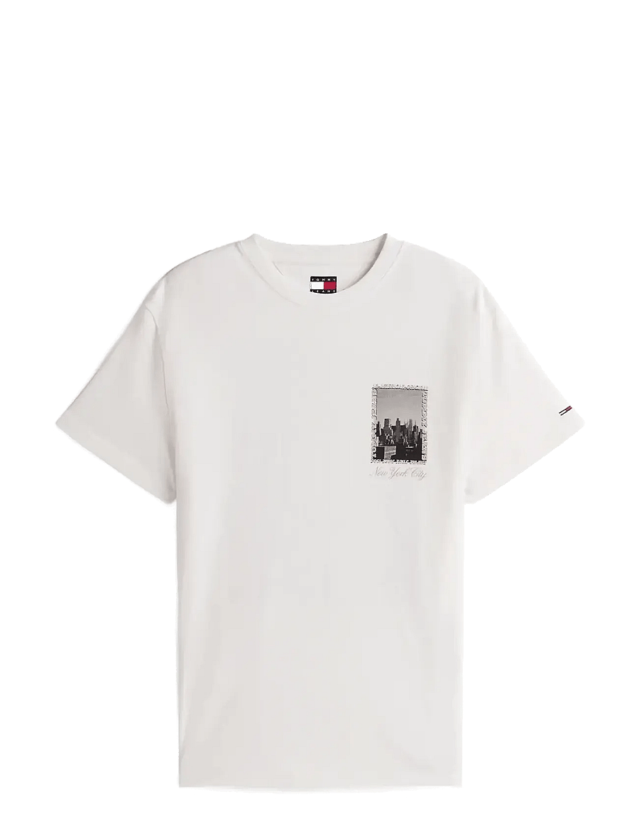 Tommy Jeans - TJM REG PHOTO TEE - kurzärmelige t-shirts - ecru - 1