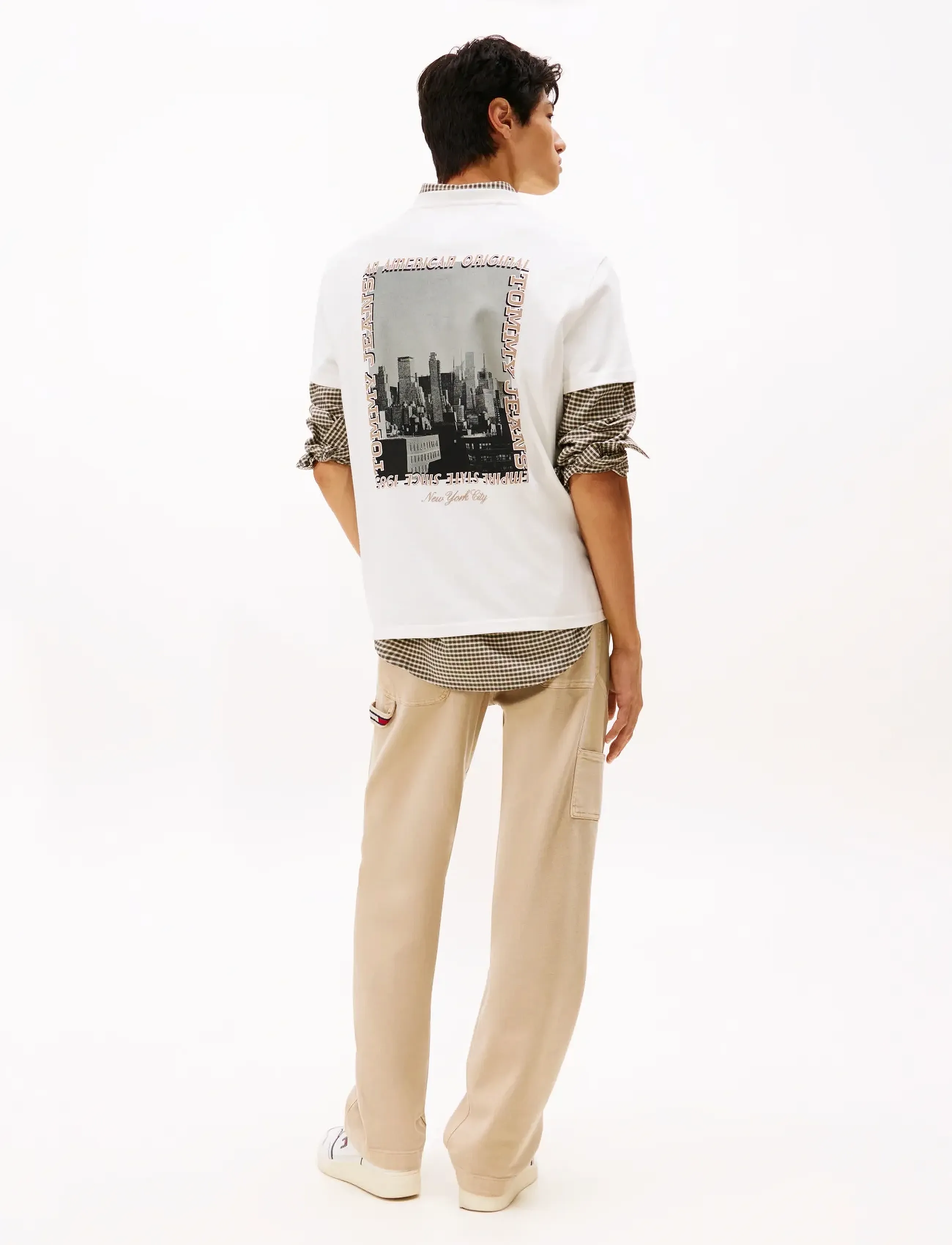 Tommy Jeans Tjm Reg Photo Tee, Mænd, Fotoprint T-shirt, Hvid, Str: XS