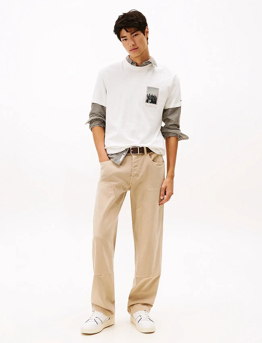 Tommy Jeans - TJM REG PHOTO TEE - kurzärmelige t-shirts - ecru - 2