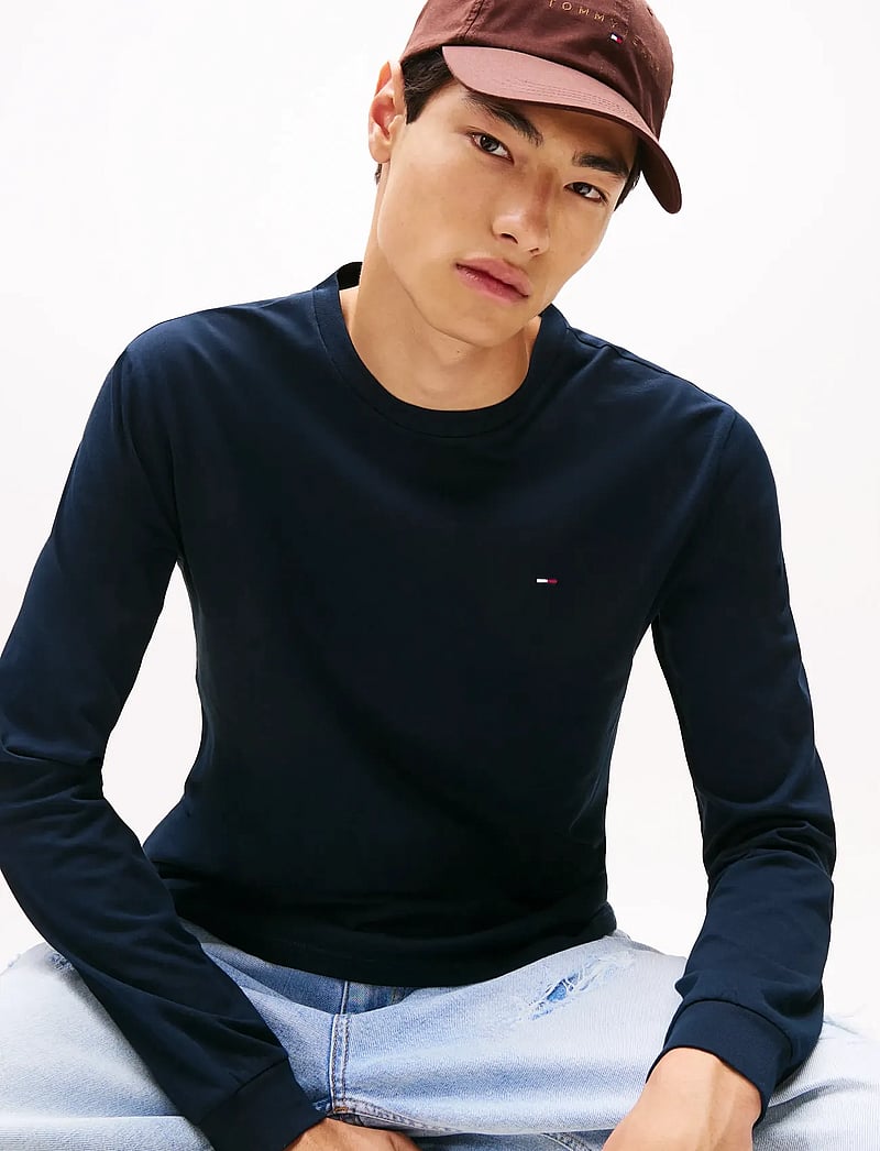 Tommy Jeans - TJM SLIM 2PACK L/S EXT - långärmade t-shirts - black / dark night navy - 3