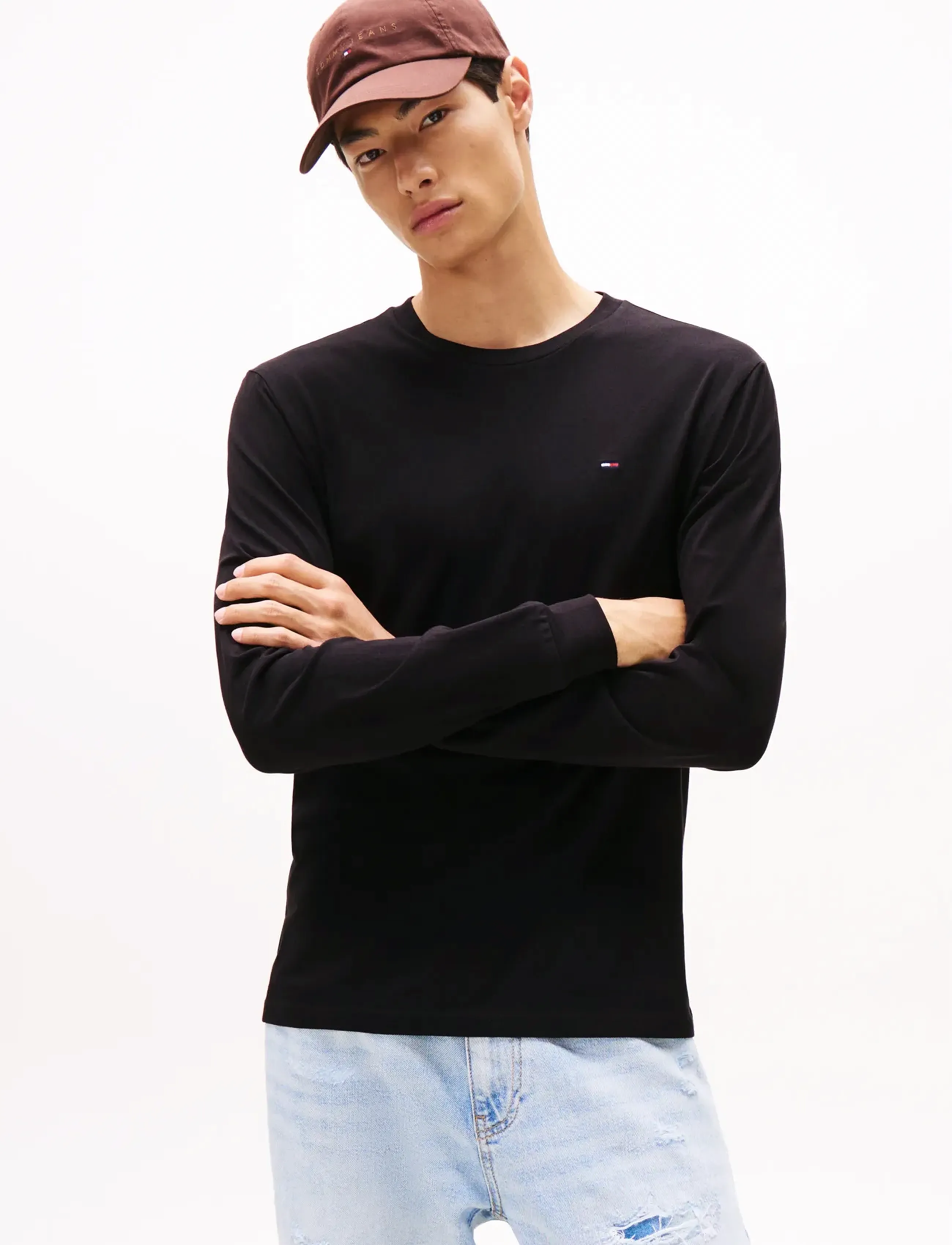 Tommy Jeans - TJM SLIM 2PACK L/S EXT - langærmede t-shirts - black / dark night navy - 5