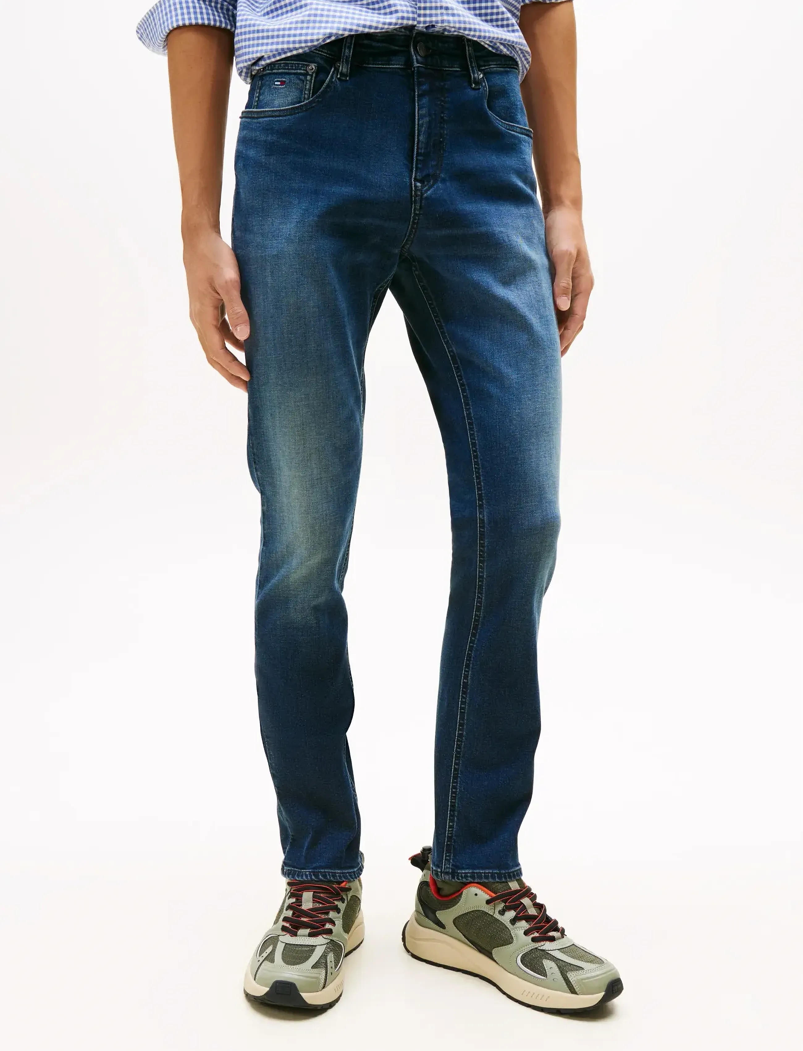 Tommy Jeans - SCANTON SLIM DI1263 - džinsa bikses ar tievām starām - denim dark - 4