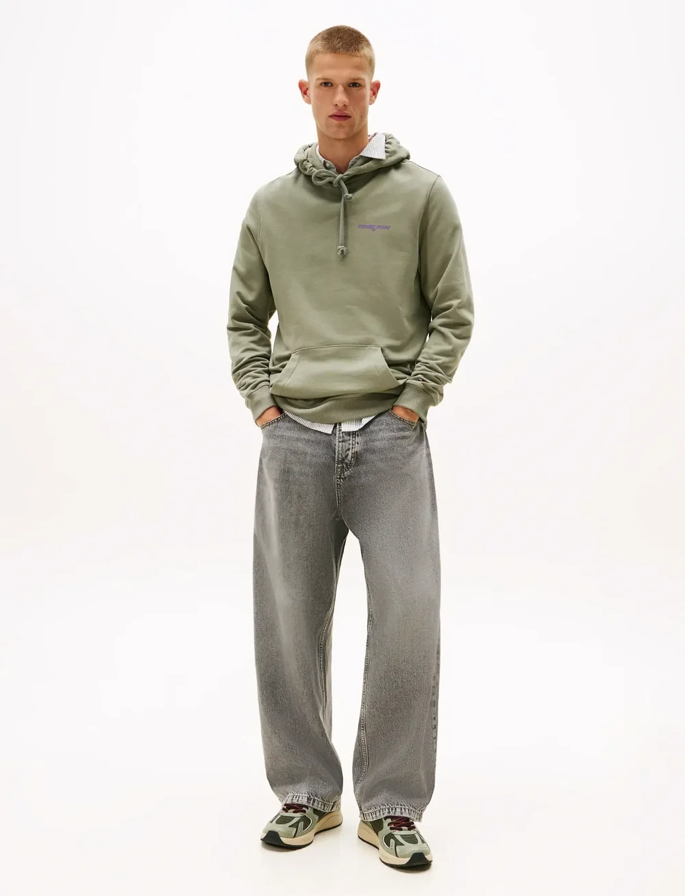 Tommy Jeans - THEO BAGGY RWB CBF DI6078 - loose jeans - denim grey - 0