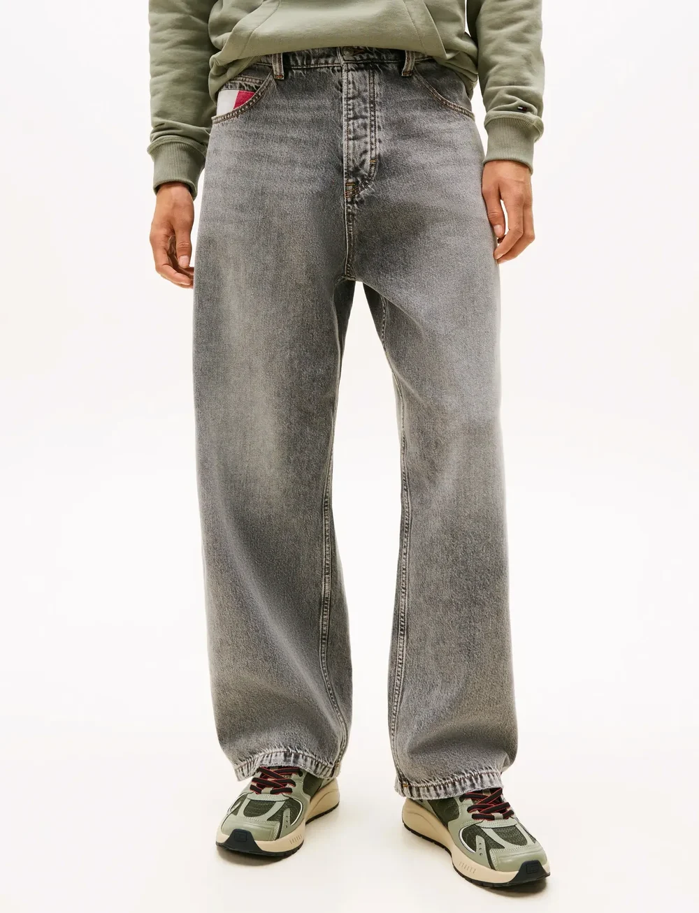 Tommy Jeans - THEO BAGGY RWB CBF DI6078 - loose jeans - denim grey - 4