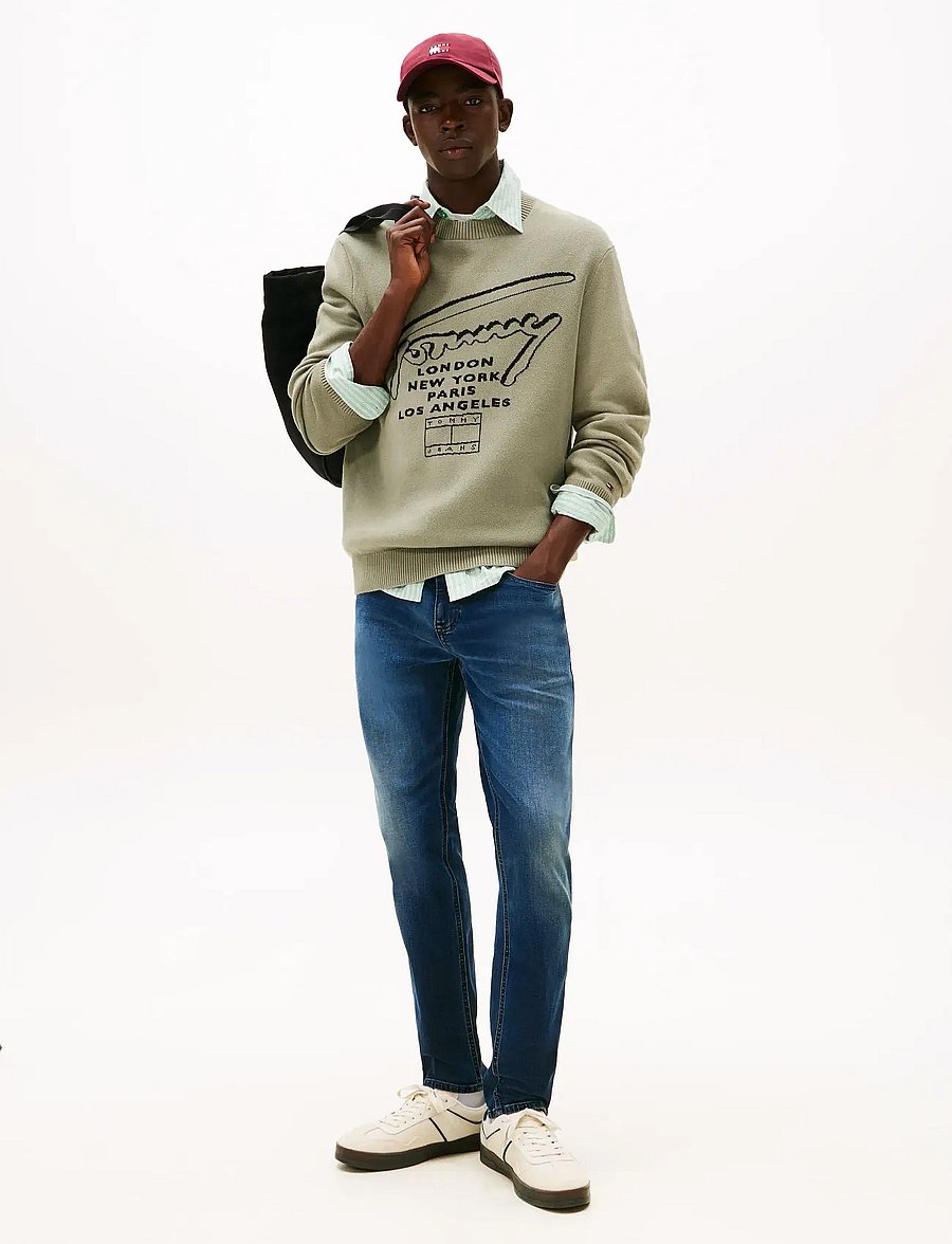 Tommy Jeans - AUSTIN SLIM TPRD DI1263 - slim-gallabuxur - denim dark - 0