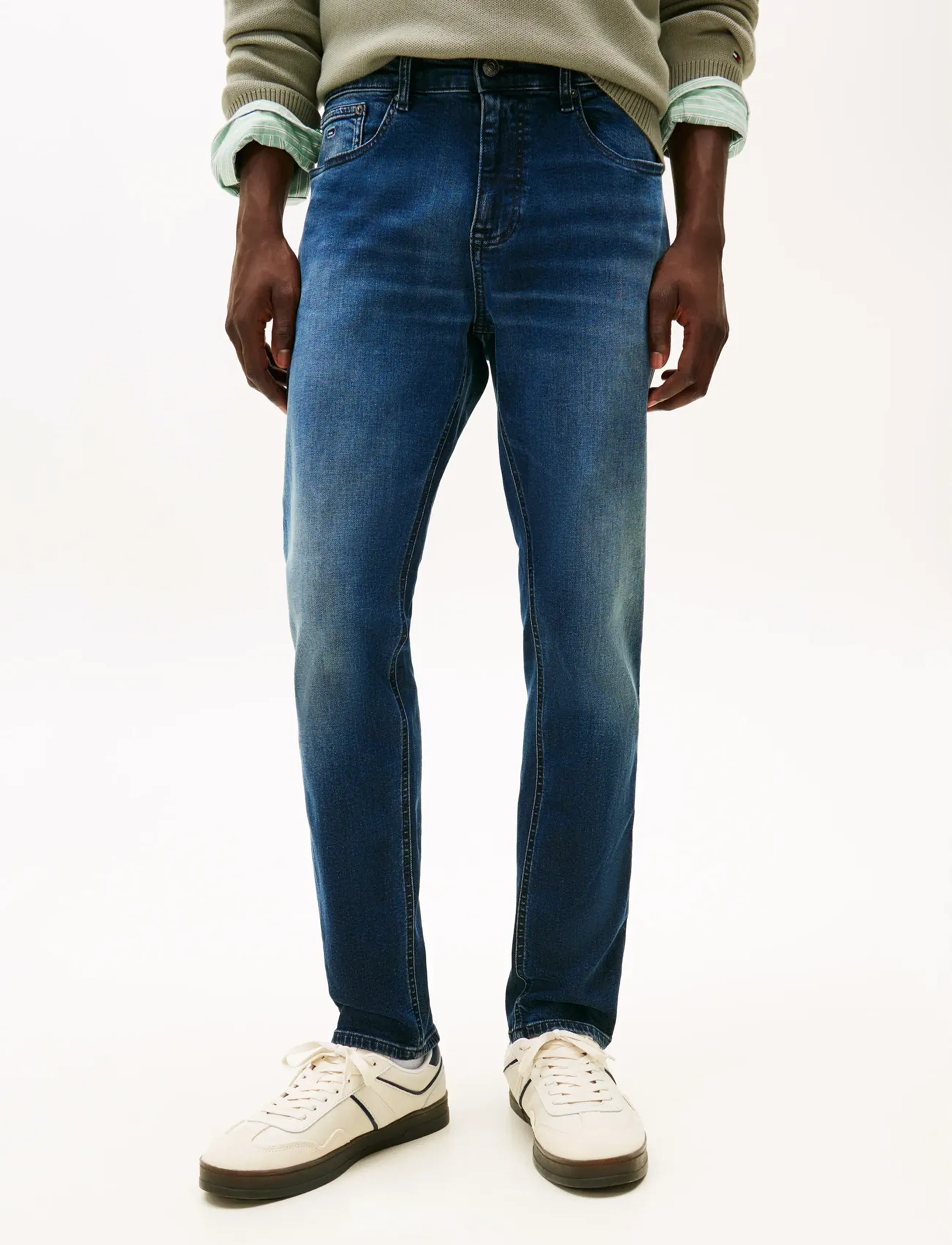 Tommy Jeans - AUSTIN SLIM TPRD DI1263 - slim-gallabuxur - denim dark - 4