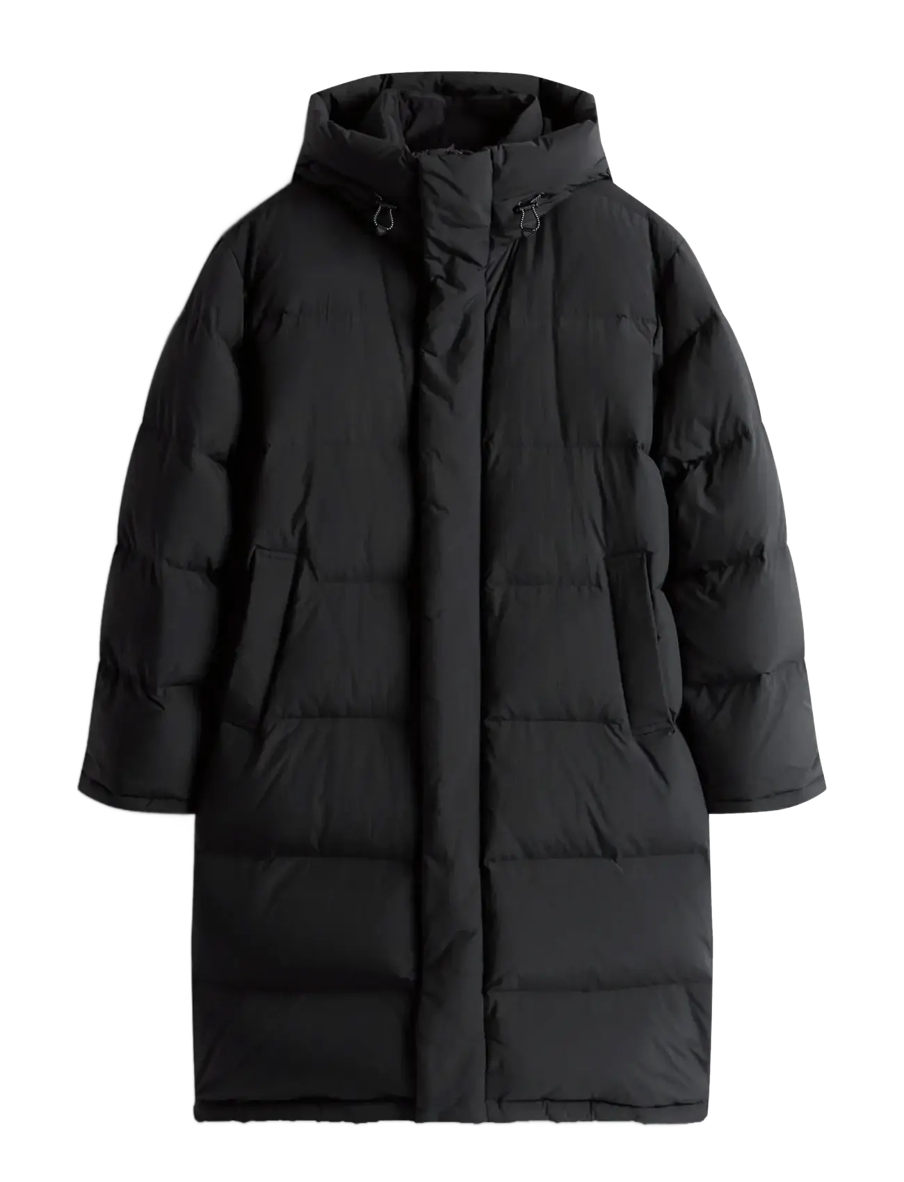 Tommy Jeans TJM HOODED DOWN MAXI PUFFER - Fodrade jackor - BLACK / black