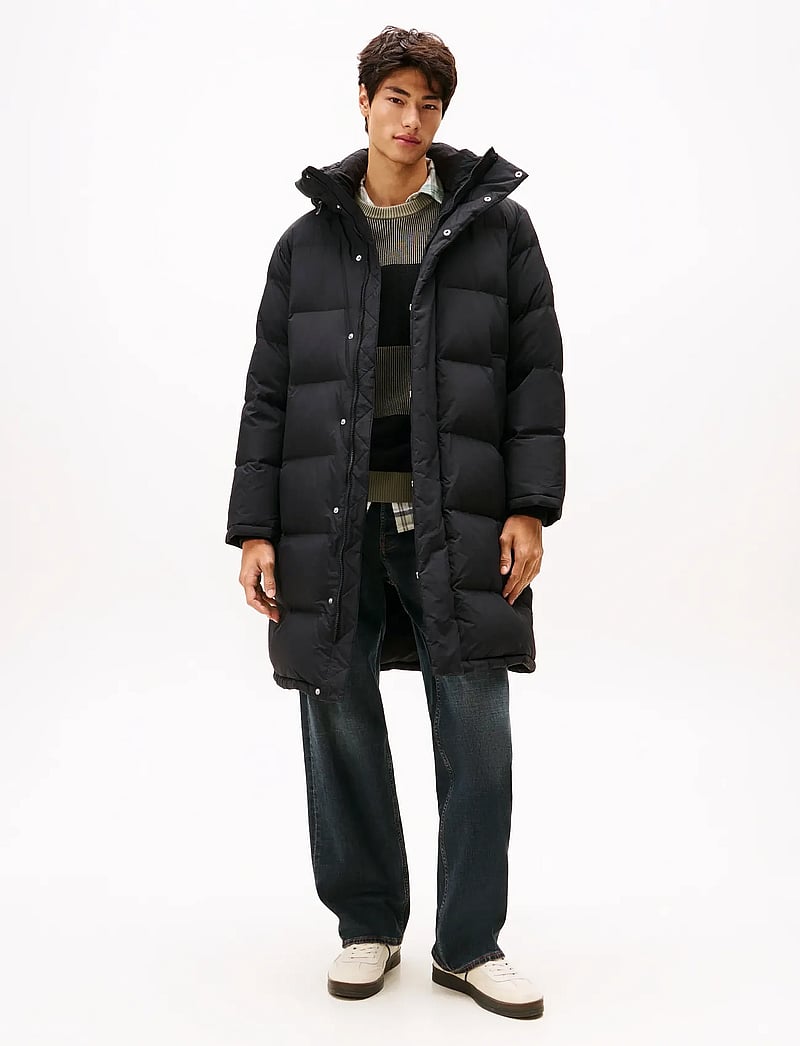 Tommy Jeans - TJM HOODED DOWN MAXI PUFFER - daunenjacken - black - 0