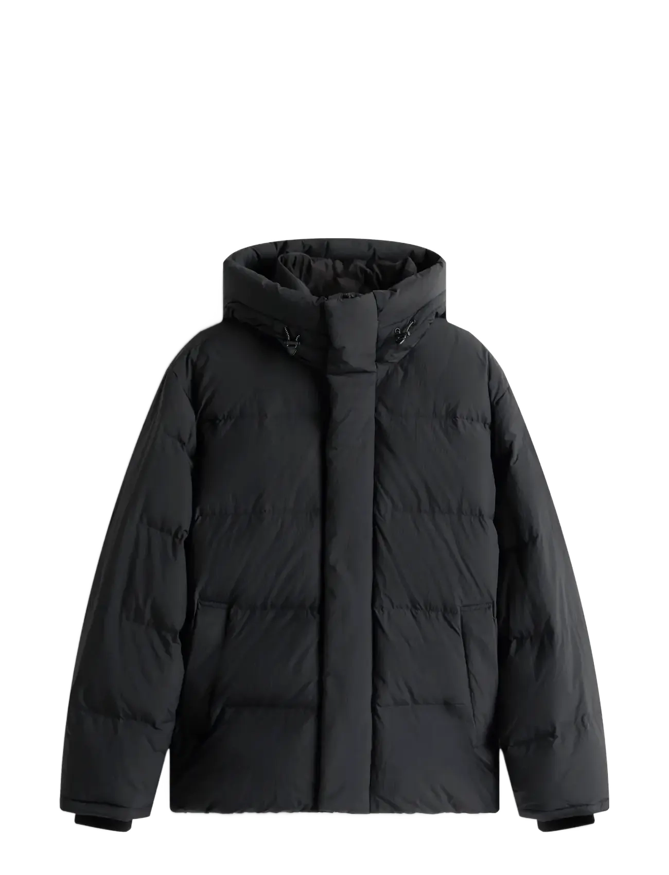 Tommy Jeans TJM HOODED DOWN PUFFER - Jakid ja mantlid - BLACK / black