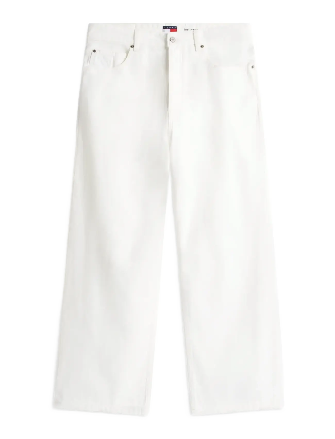 Tommy Jeans THEO BAGGY CBF FLG BJ6099 - Kleidung - DENIM WHITE / white