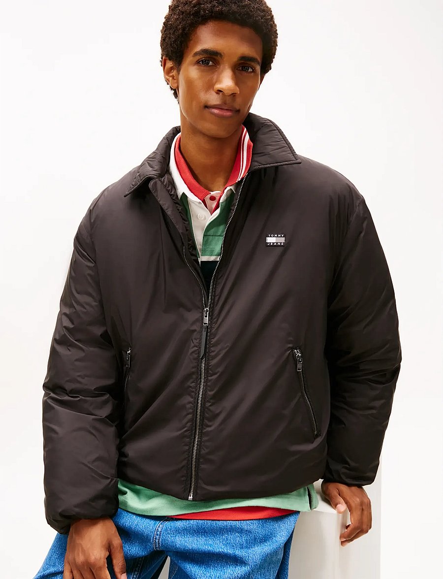 Tommy Jeans - TJM PADDED COLLAR JACKET - dūnu jakas - black - 5