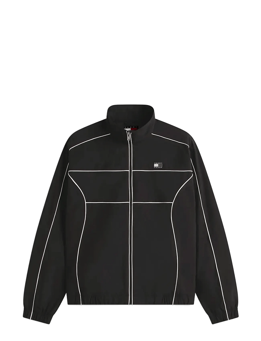 Tommy Jeans - TJM PIPING DETAIL FLAG JACKET - sügisjoped - black - 1